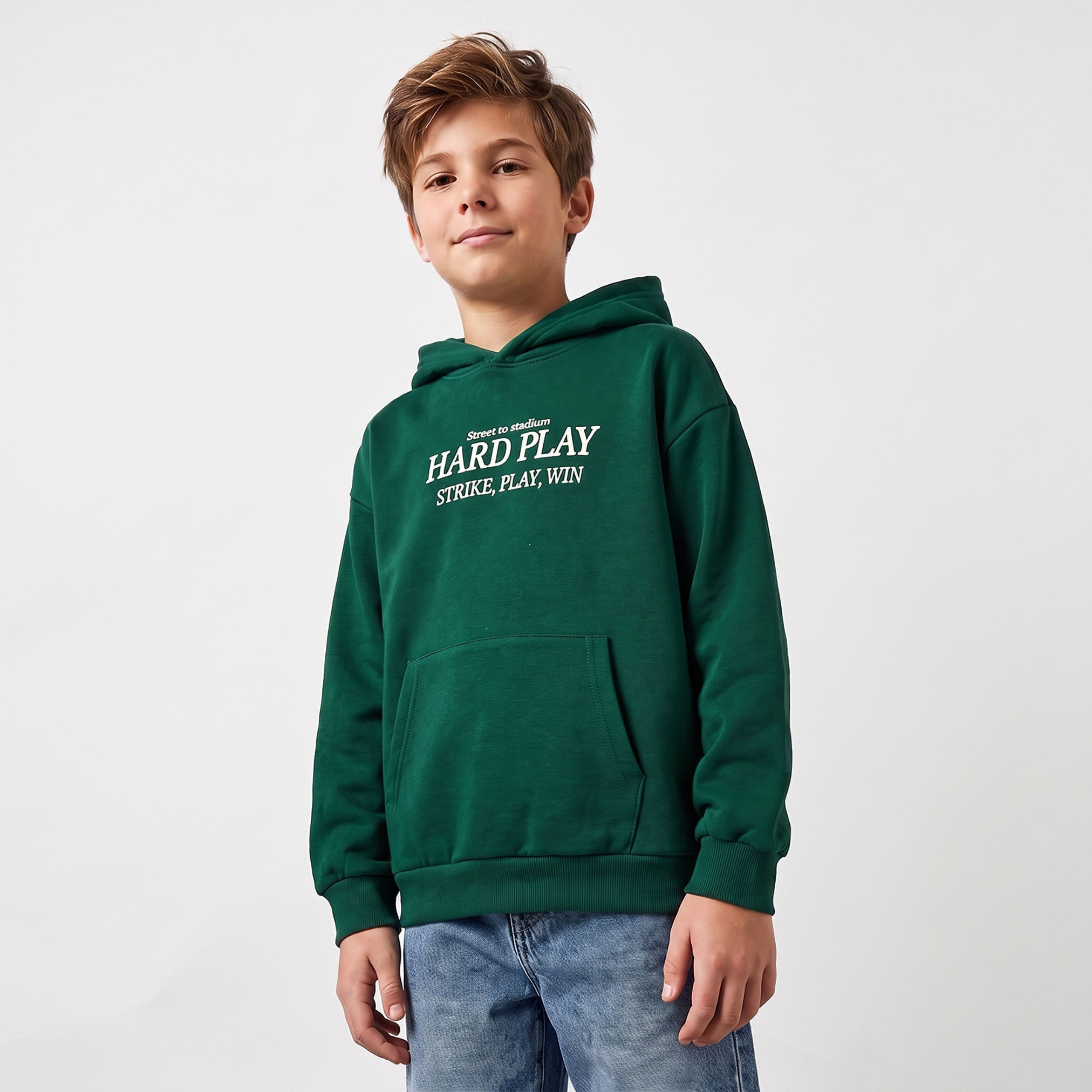 سويت شيرت بأكمام طويلة بطبعات كرة القدم الأمريكية من جونيور-boys-clothing-winterwear-sweatshirts-image-2