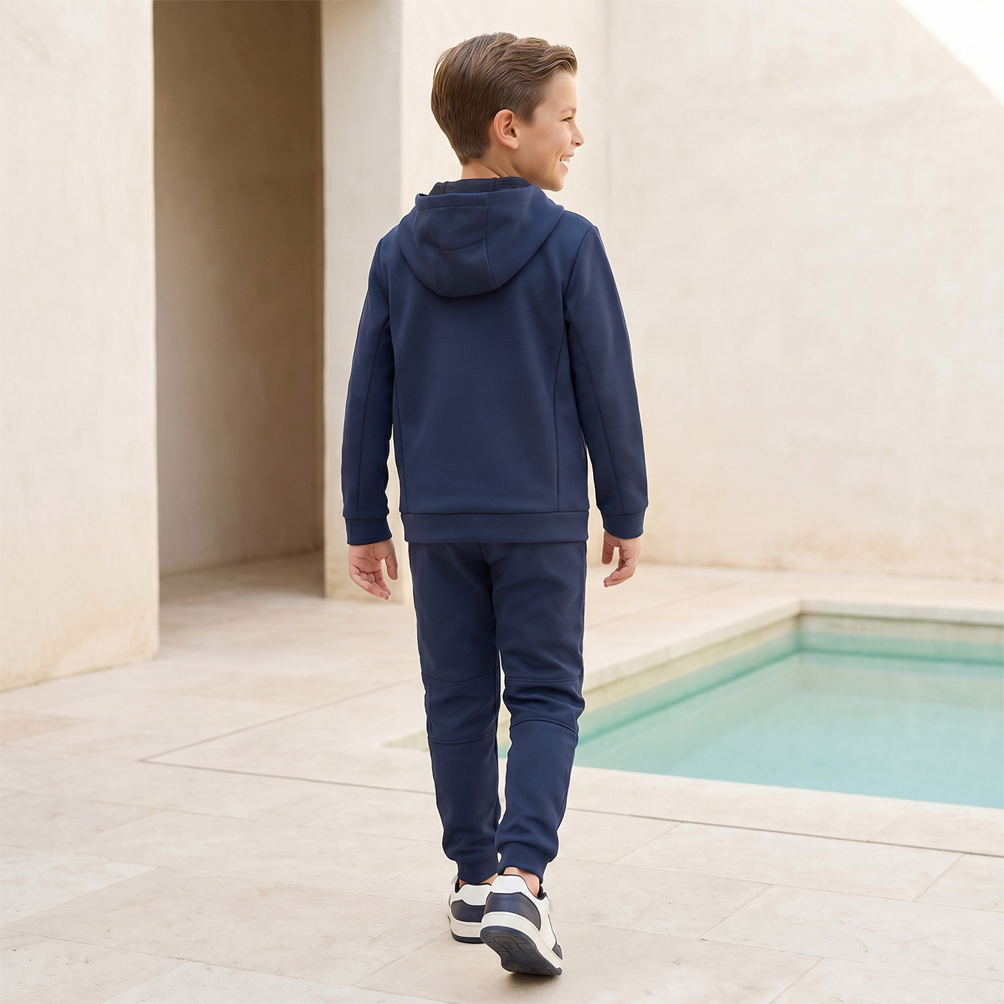 Juniors Hooded Long Sleeves Sweatshirt and Joggers Set with Zip Pocket-boys-clothing-setsandcoords-image-4