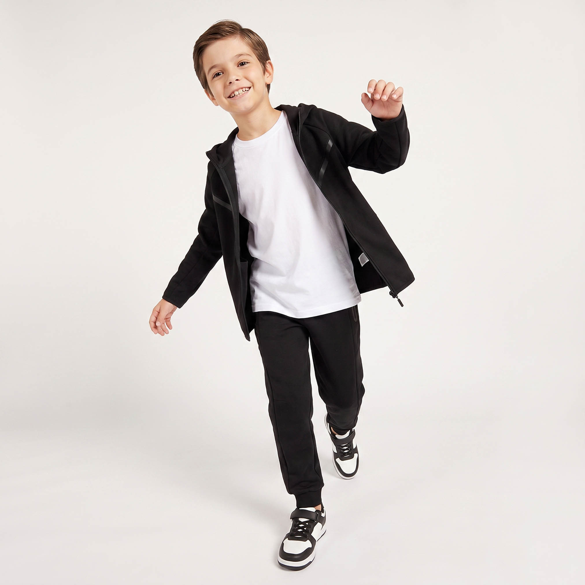Juniors Hooded Neck Long Sleeves Jacket and Joggers Set with Zip Closure-boys-clothing-setsandcoords-image-7