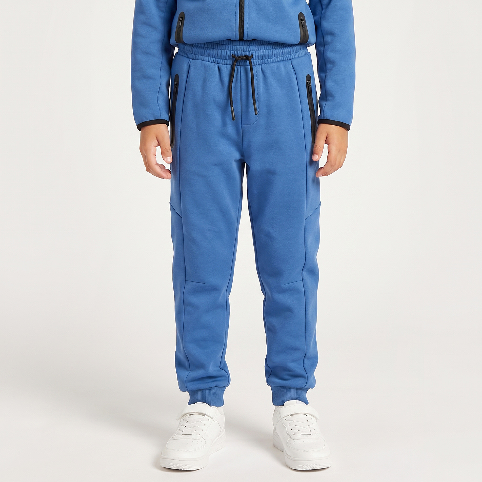 طقم بنطلون رياضي وسويت شيرت بقبعة وأكمام طويلة وتفاصيل ألواح من جونيورز-boys-clothing-setsandcoords-image-4