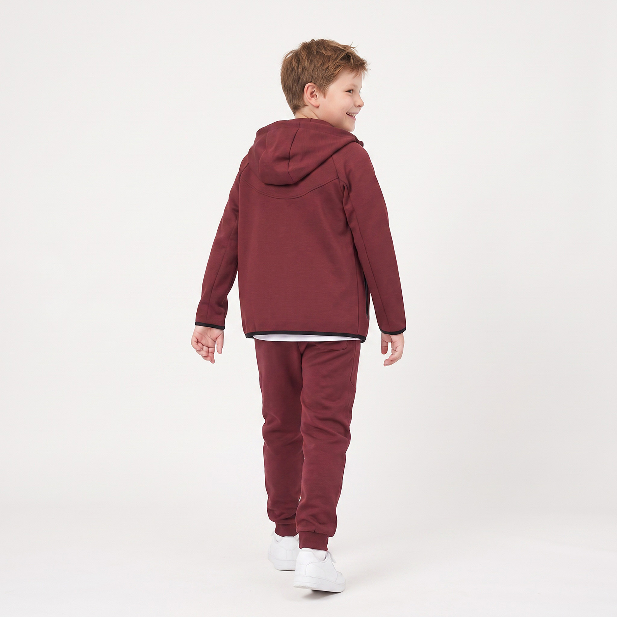 Juniors Hooded Neck Long Sleeves Hoodie and Joggers Set with Zipper Pockets-boys-clothing-setsandcoords-image-4