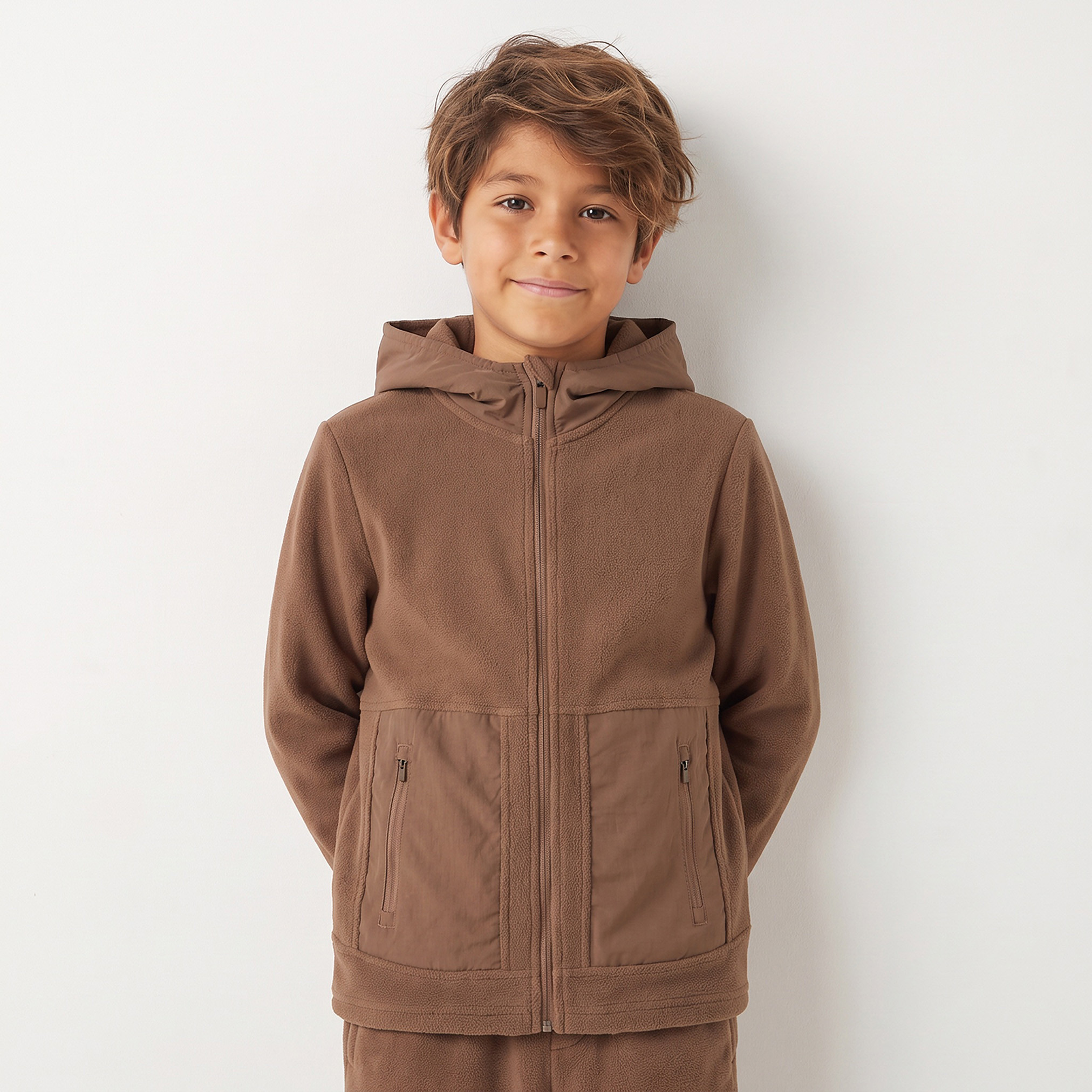 Juniors Long Sleeves Zip Through Hoodie and Joggers Set with Pocket-boys-clothing-setsandcoords-image-2