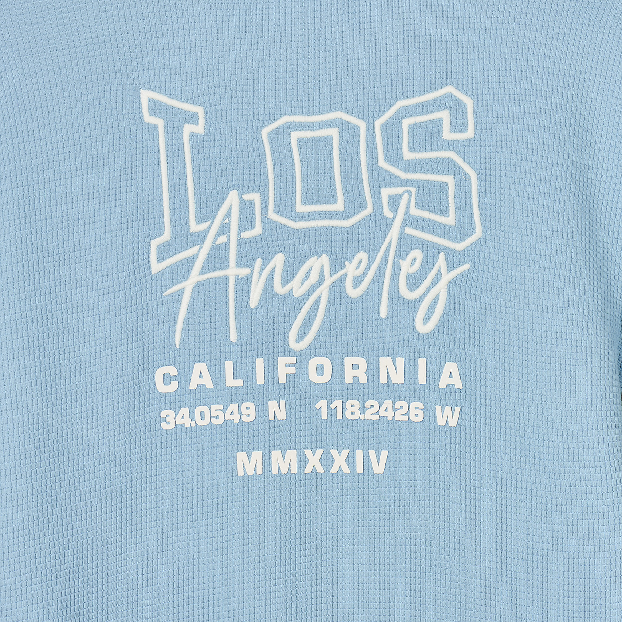 Juniors Camp Collar Short Sleeves Shirt and Shorts Set with Los Angeles Embroidery-boys-clothing-setsandcoords-image-7