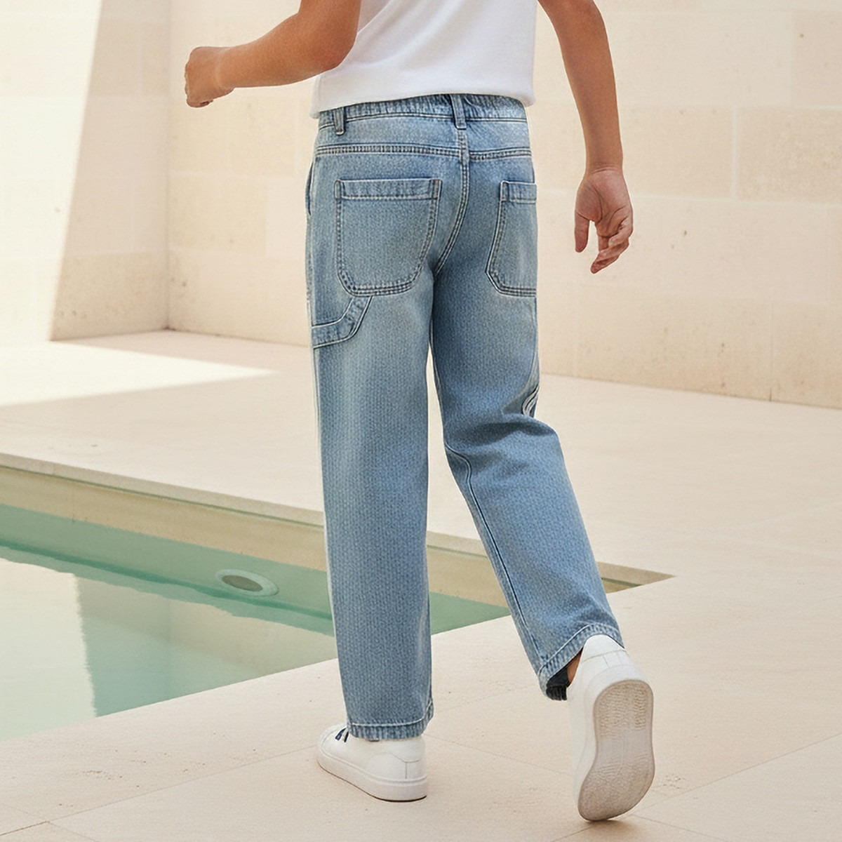 بنطلون جينز مقلم بخصر متوسط الارتفاع من جونيورز-boys-clothing-bottoms-jeans-image-3