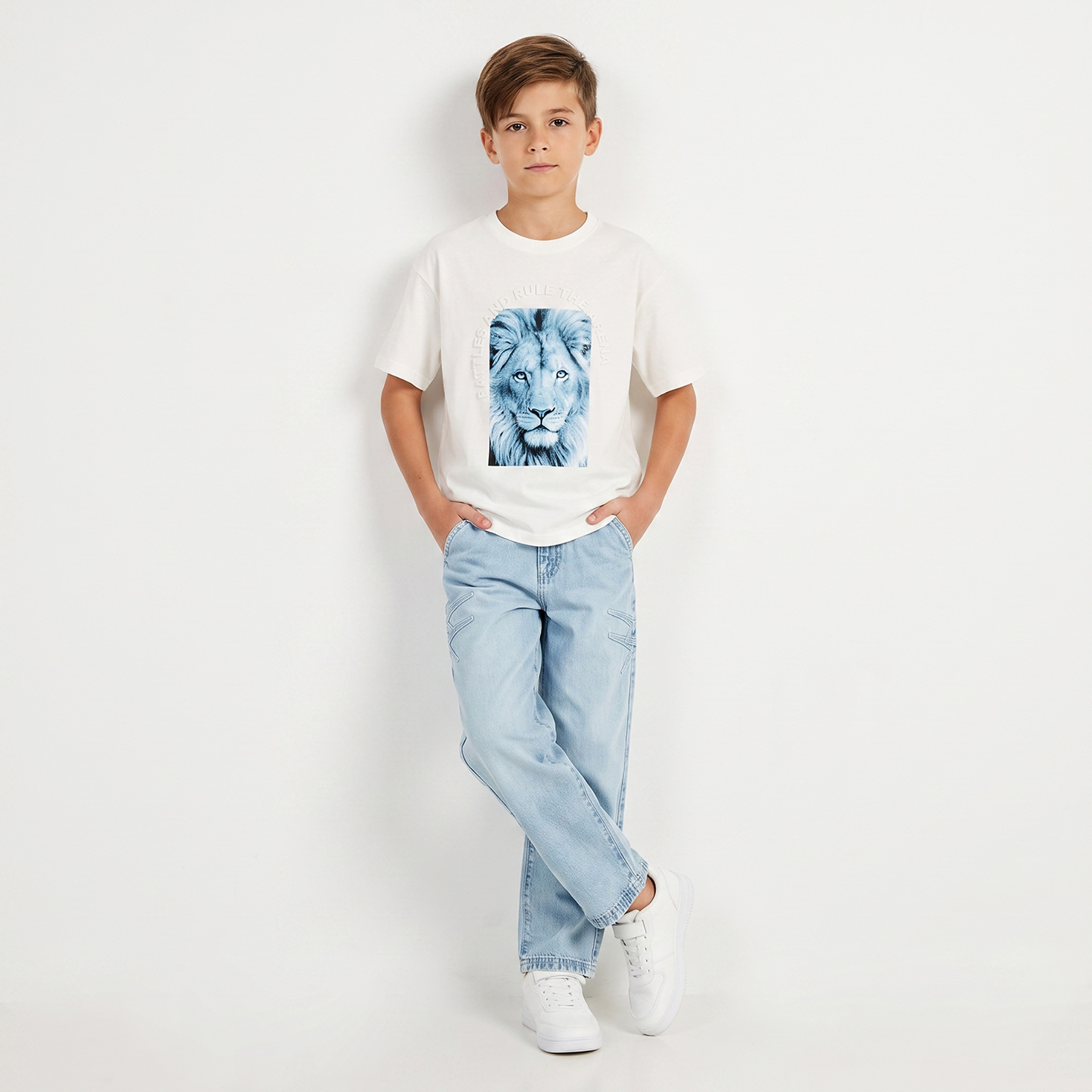 Juniors Jeans with Star Embroidery-boys-clothing-bottoms-jeans-image-3
