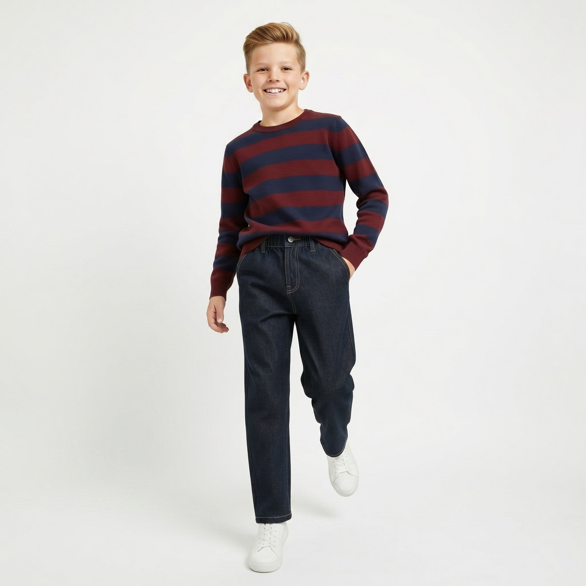 Juniors Regular Fit Jeans with Pockets-boys-clothing-bottoms-jeans-image-2