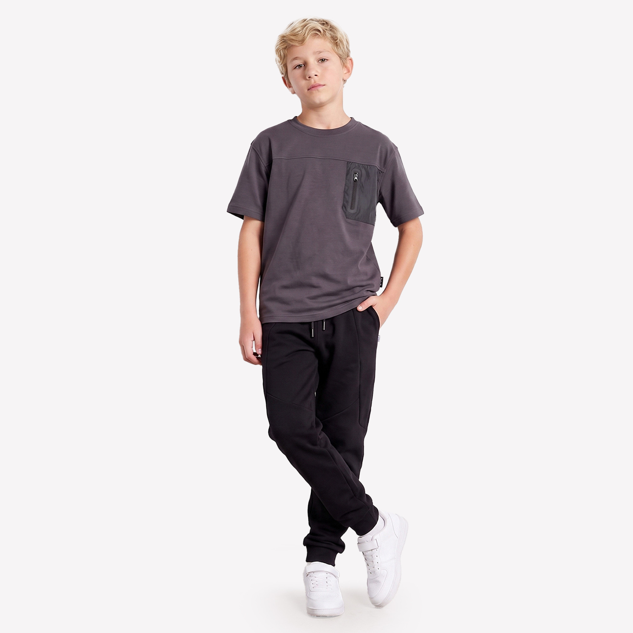XYZ Crew Neck Short Sleeves T-shirt with Zipper Pocket-boys-clothing-tshirtsandpolos-image-2