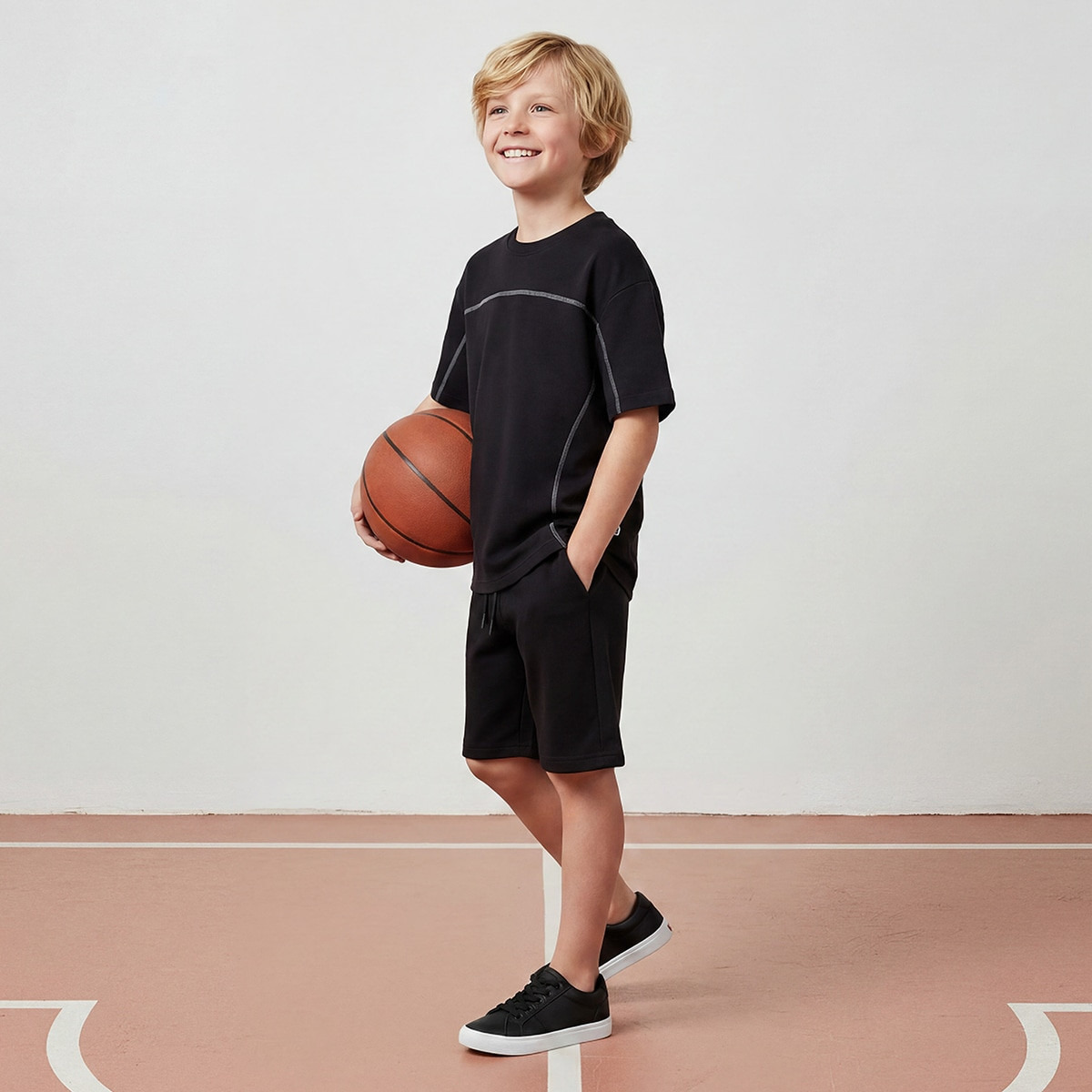 XYZ Crew Neck Short Sleeves T-shirt with Solid Design-boys-clothing-tshirtsandpolos-image-5