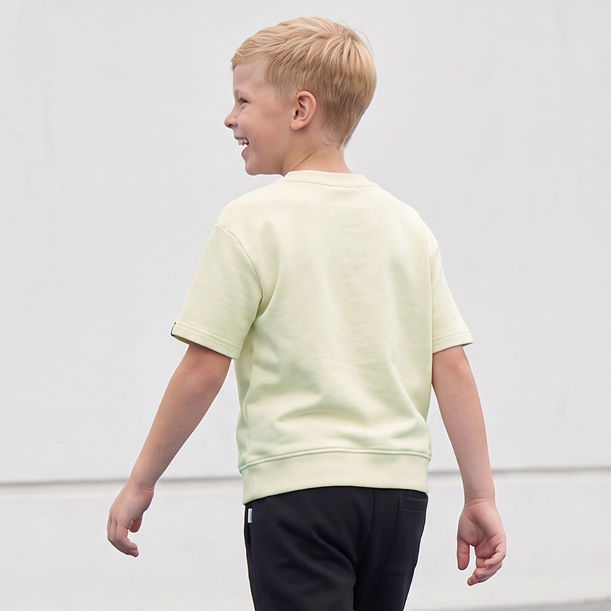 XYZ Cew Neck Short Sleeves Sweatshirt with Logo Print-boys-clothing-tshirtsandpolos-image-2