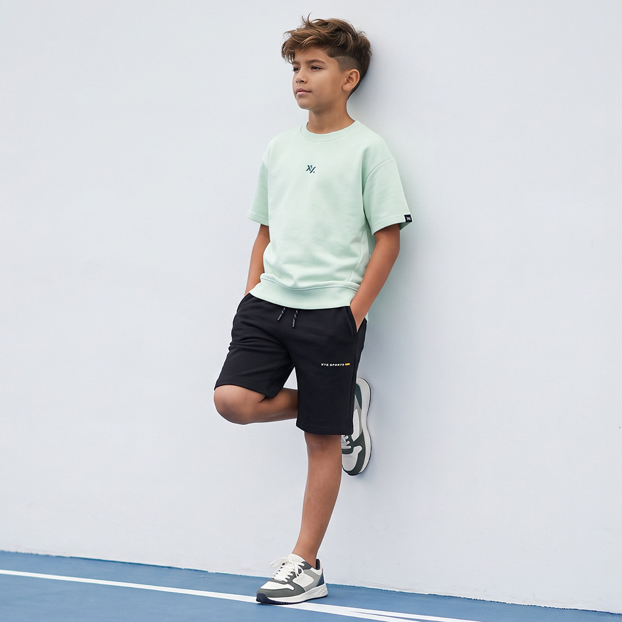 XYZ Crew Neck Short Sleeves T-shirt with Logo Print-boys-clothing-tshirtsandpolos-image-3