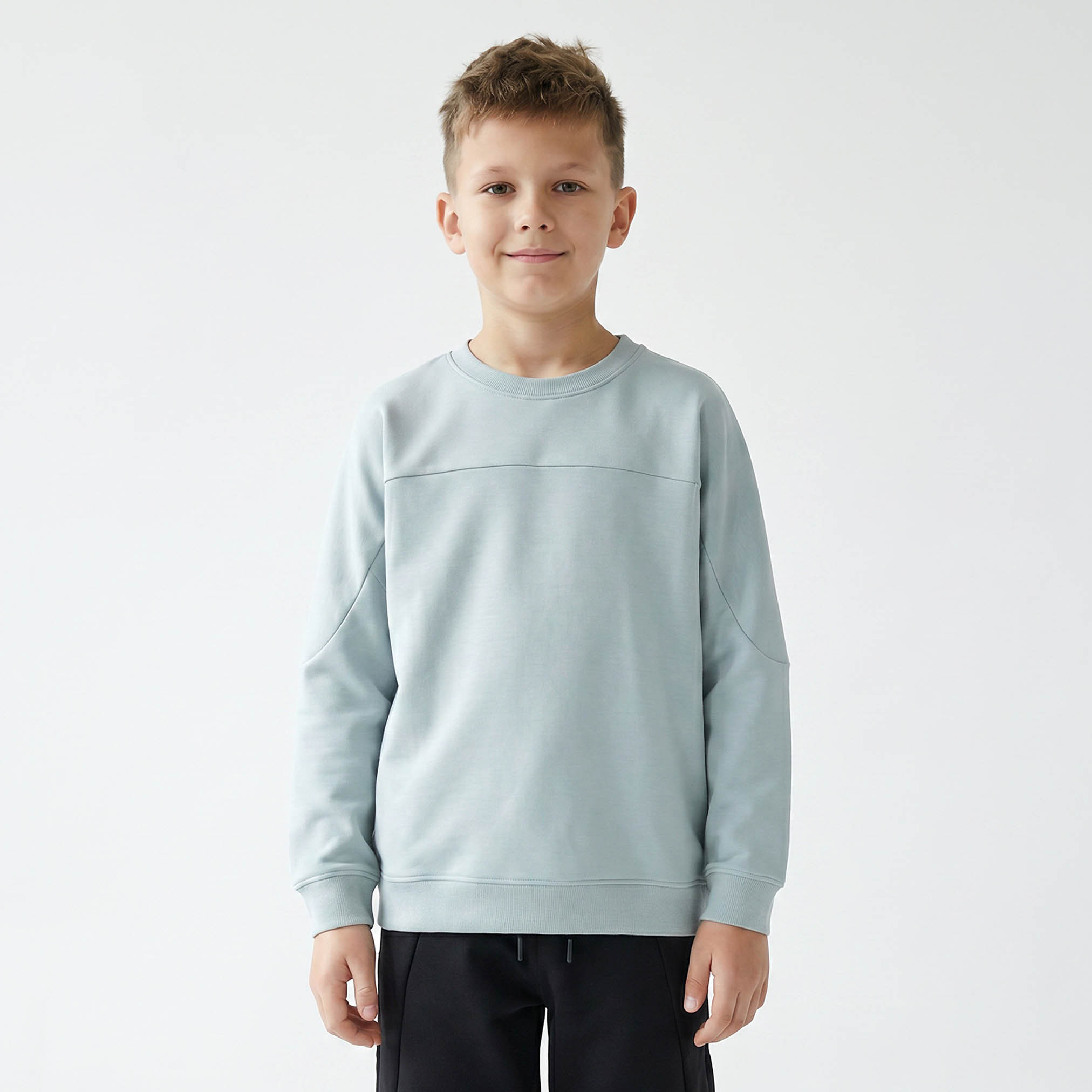 سويت شيرت بتصميم ألواح وأكمام طويلة من جونيورز-boys-clothing-winterwear-sweatshirts-image-1