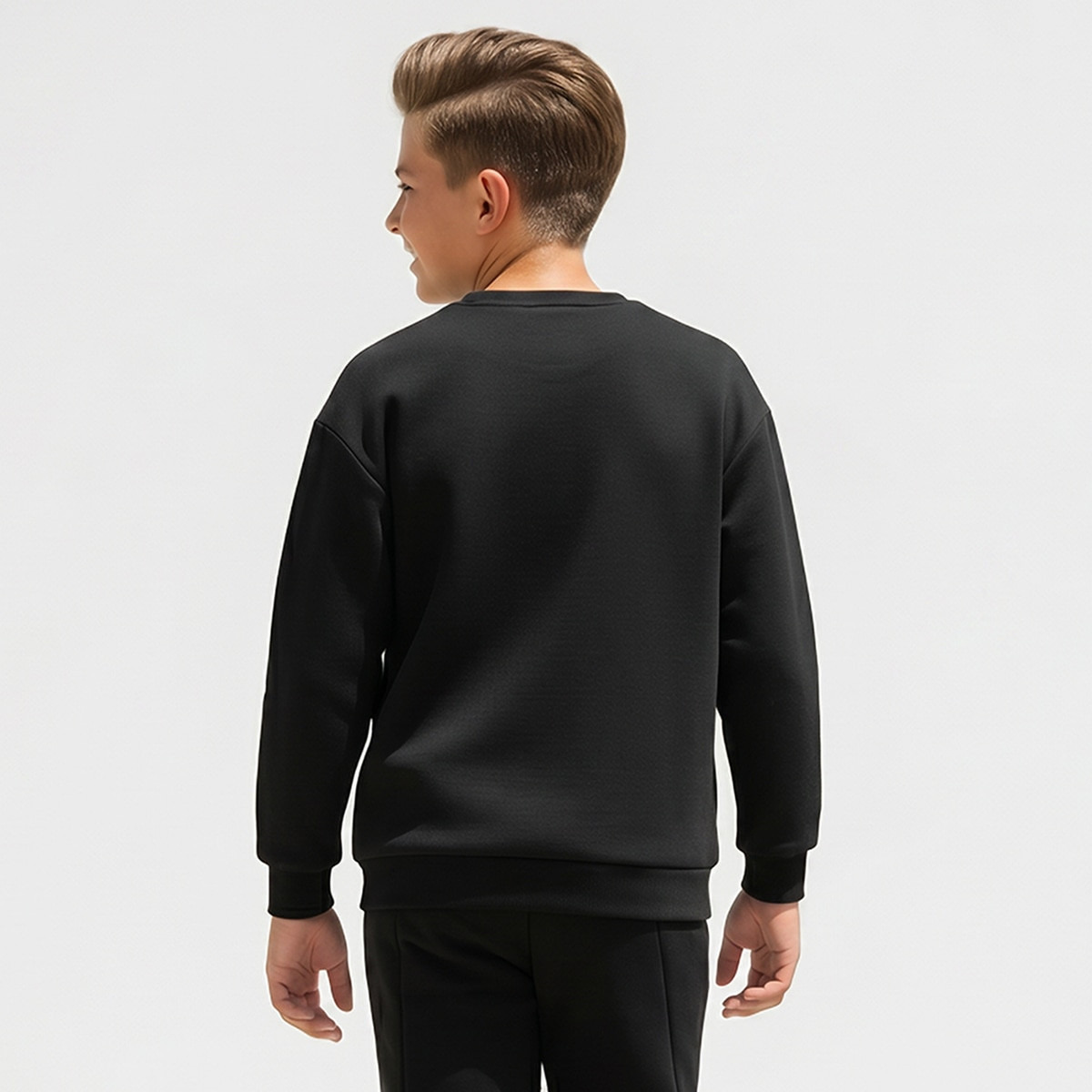 سويت شيرت بياقة ضيقة وتصميم ألواح من جونيورز-boys-clothing-winterwear-sweatshirts-image-3