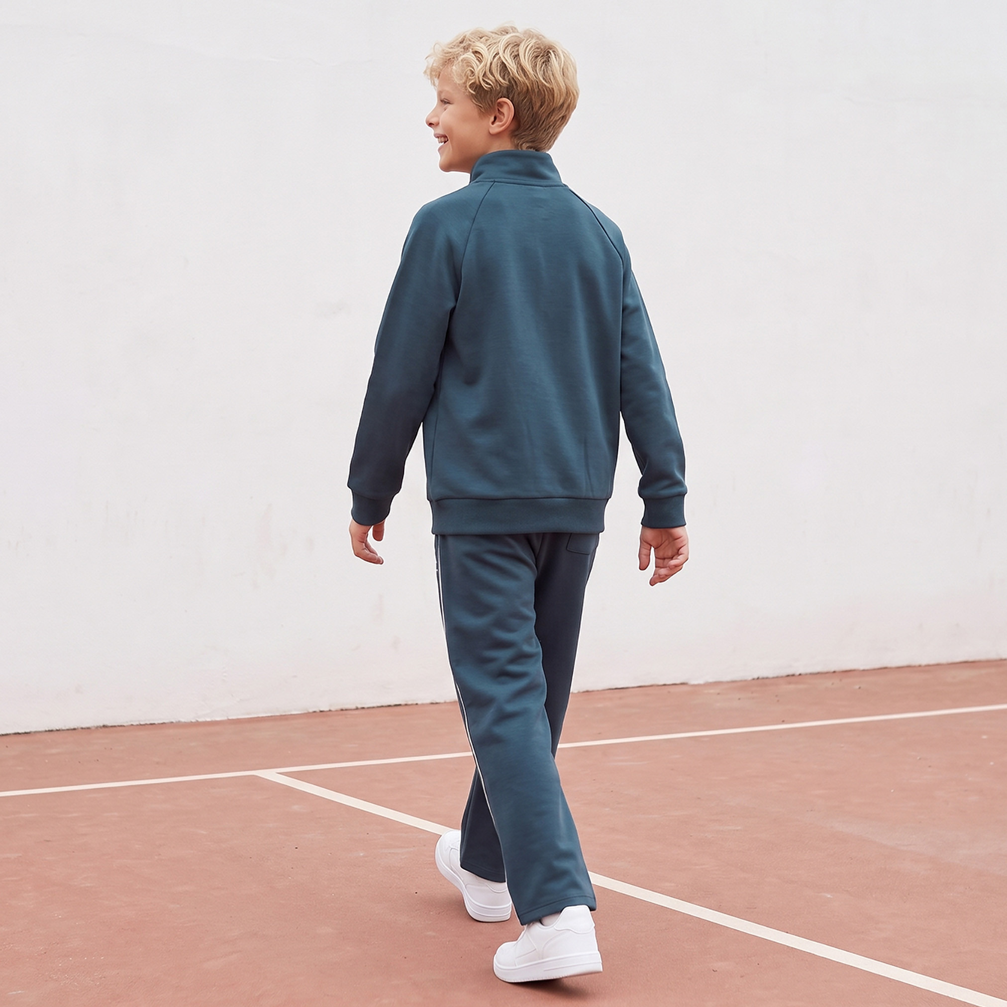 XYZ High Neck Long Sleeves Sweatshirt and Track Pants Set with Drawstring Closure-boys-clothing-setsandcoords-image-2