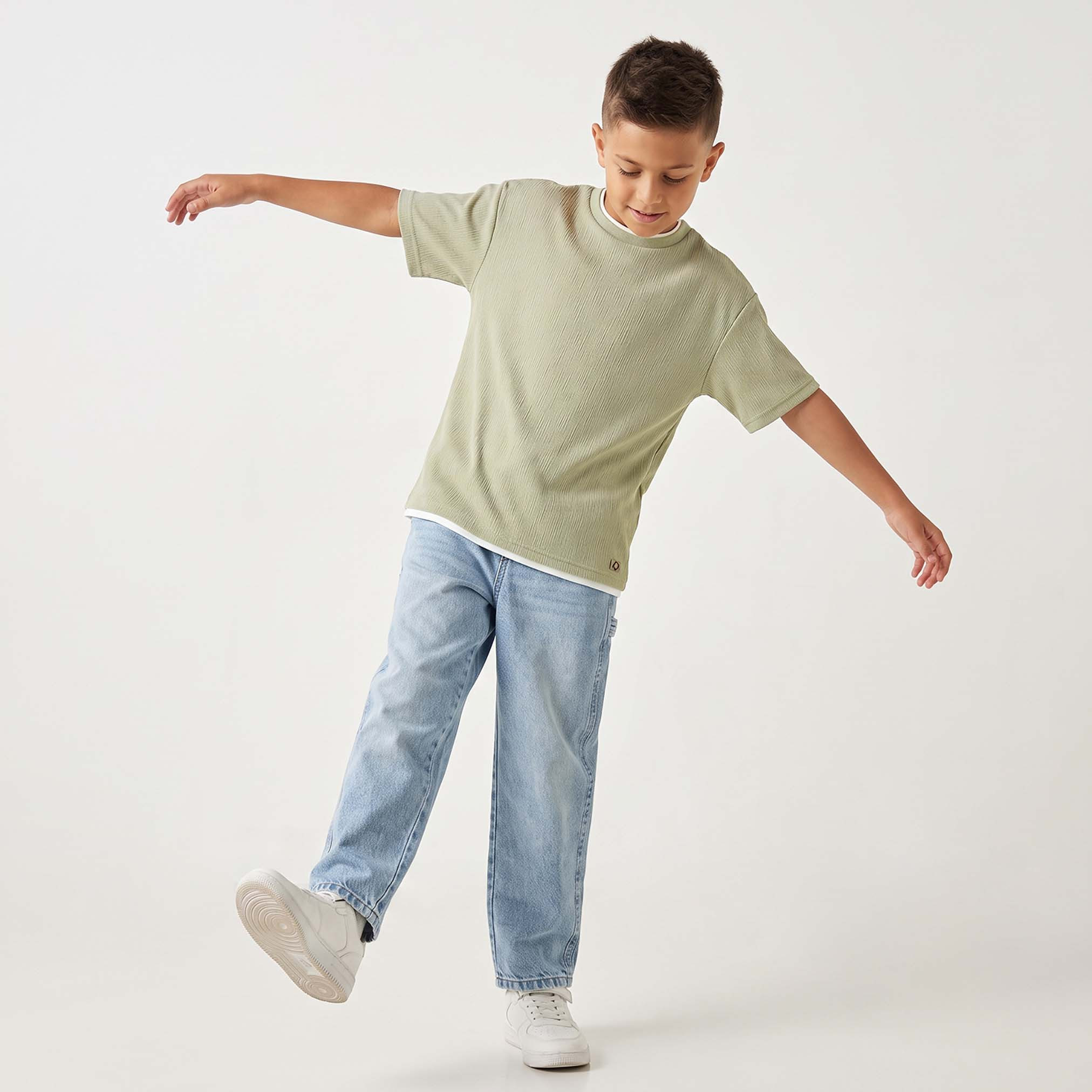تيشيرت بارز الملمس بأكمام قصيرة وياقة ضيقة من إليجو-boys-clothing-tshirtsandpolos-image-3