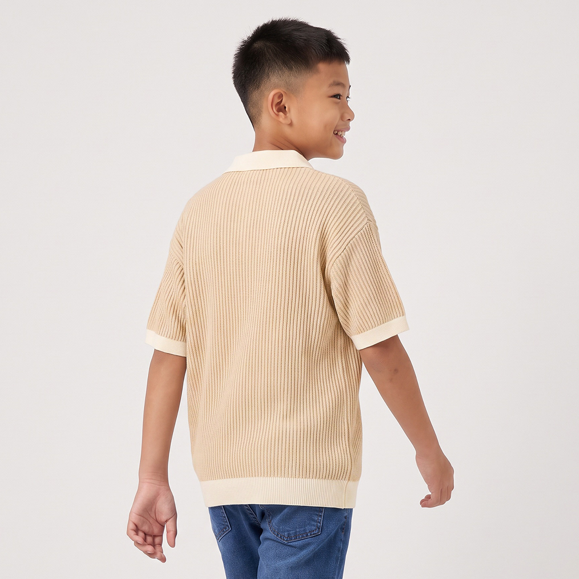 Eligo Short Sleeves Shirt with Knitted Texture-boys-clothing-shirts-image-2