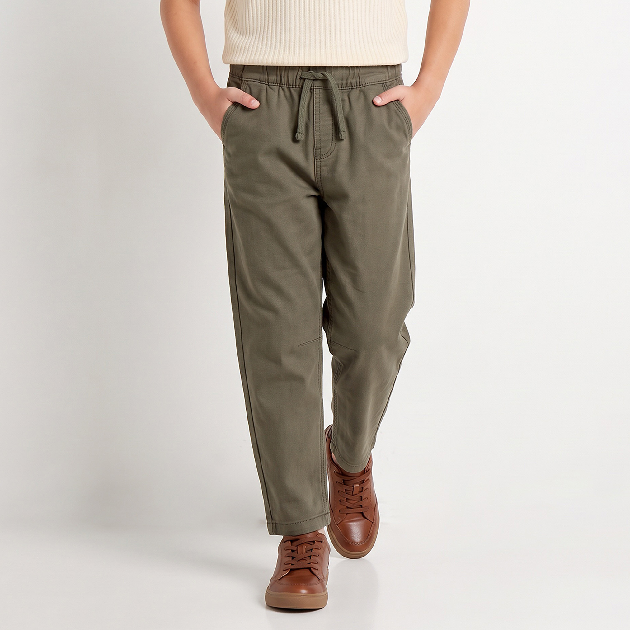 بنطلون بجيوب وخصر مطاطي برباط من إليجو-boys-clothing-bottoms-trousers-image-1