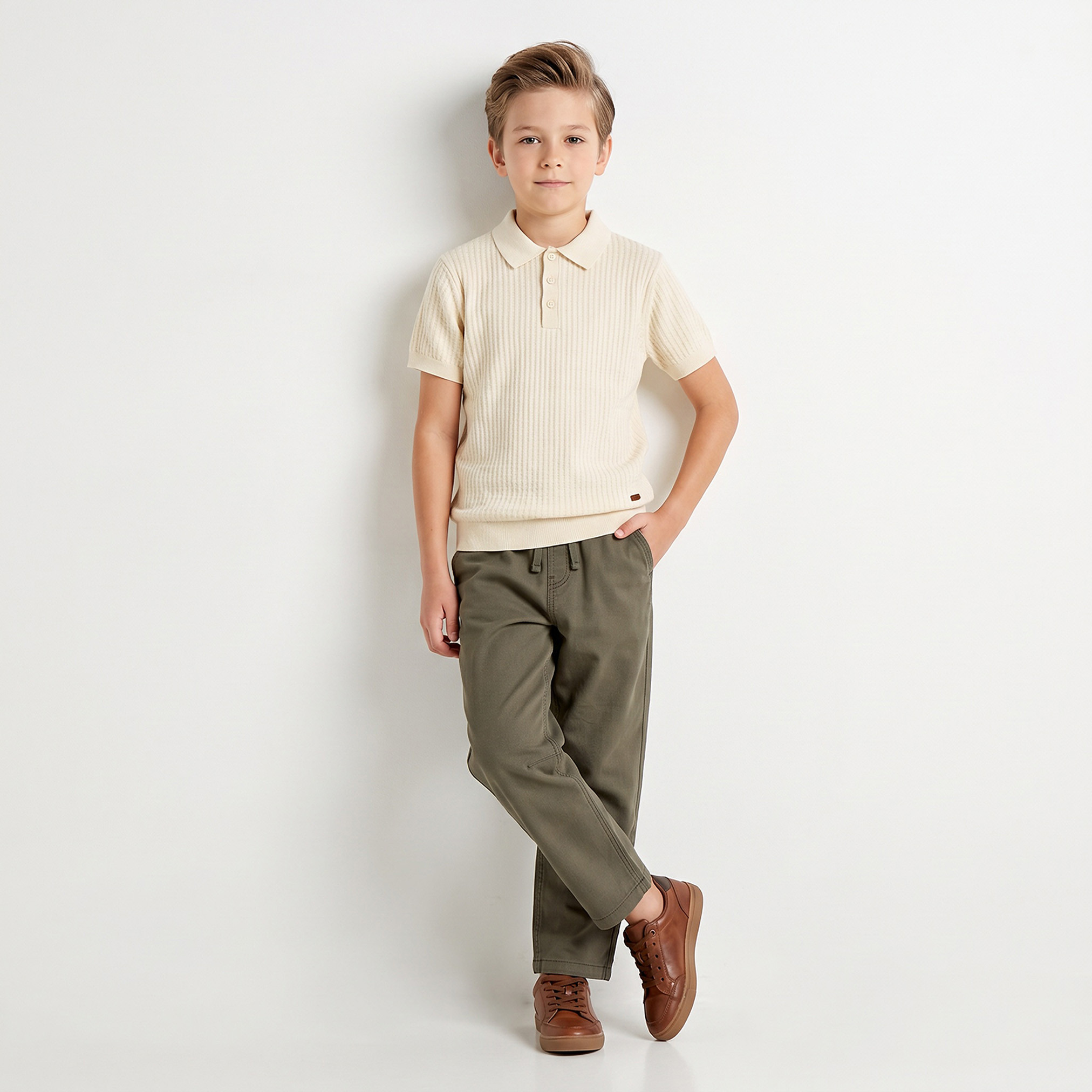 بنطلون بجيوب وخصر مطاطي برباط من إليجو-boys-clothing-bottoms-trousers-image-3