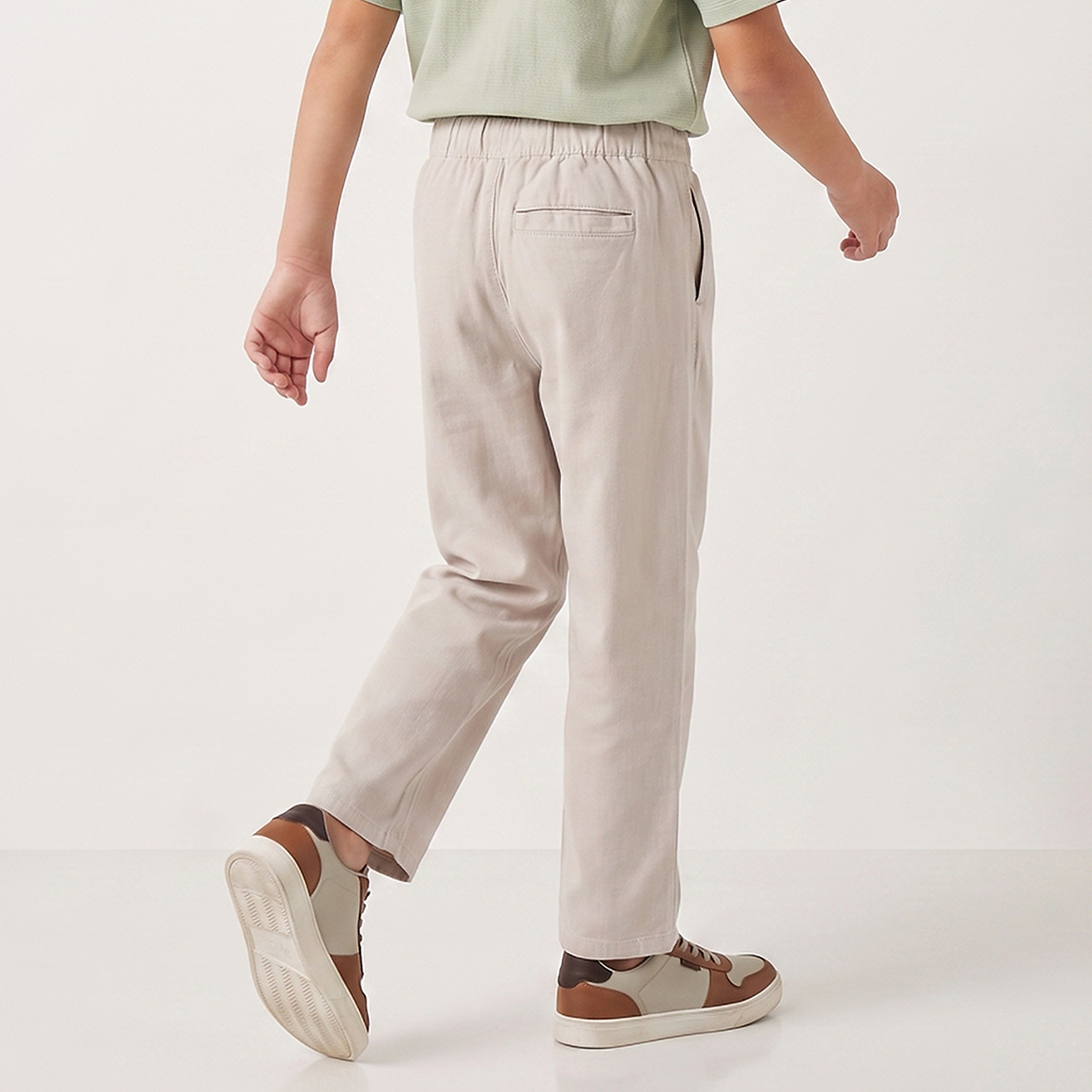 Eligo Regular Fit Trousers with Pockets, Drawstring Waist-boys-clothing-bottoms-trousers-image-3
