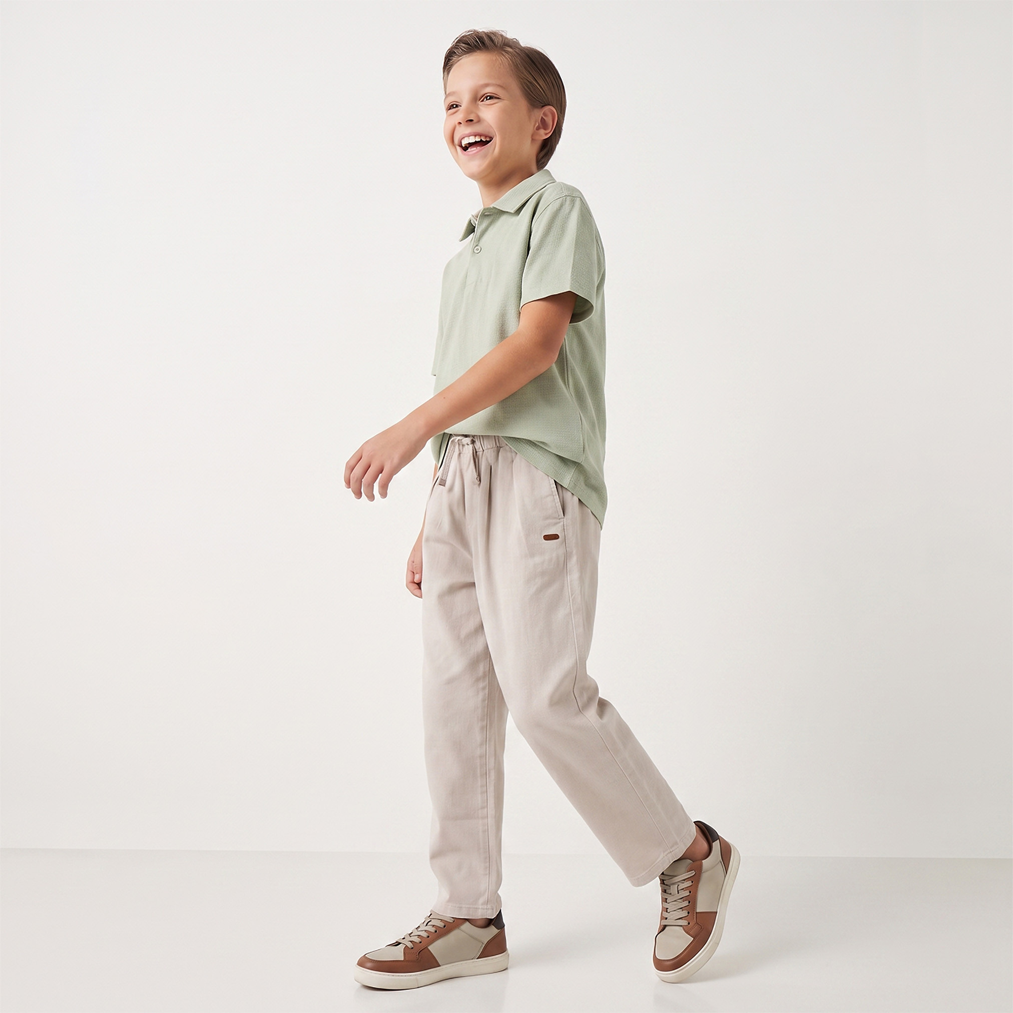 Eligo Regular Fit Trousers with Pockets, Drawstring Waist-boys-clothing-bottoms-trousers-image-5