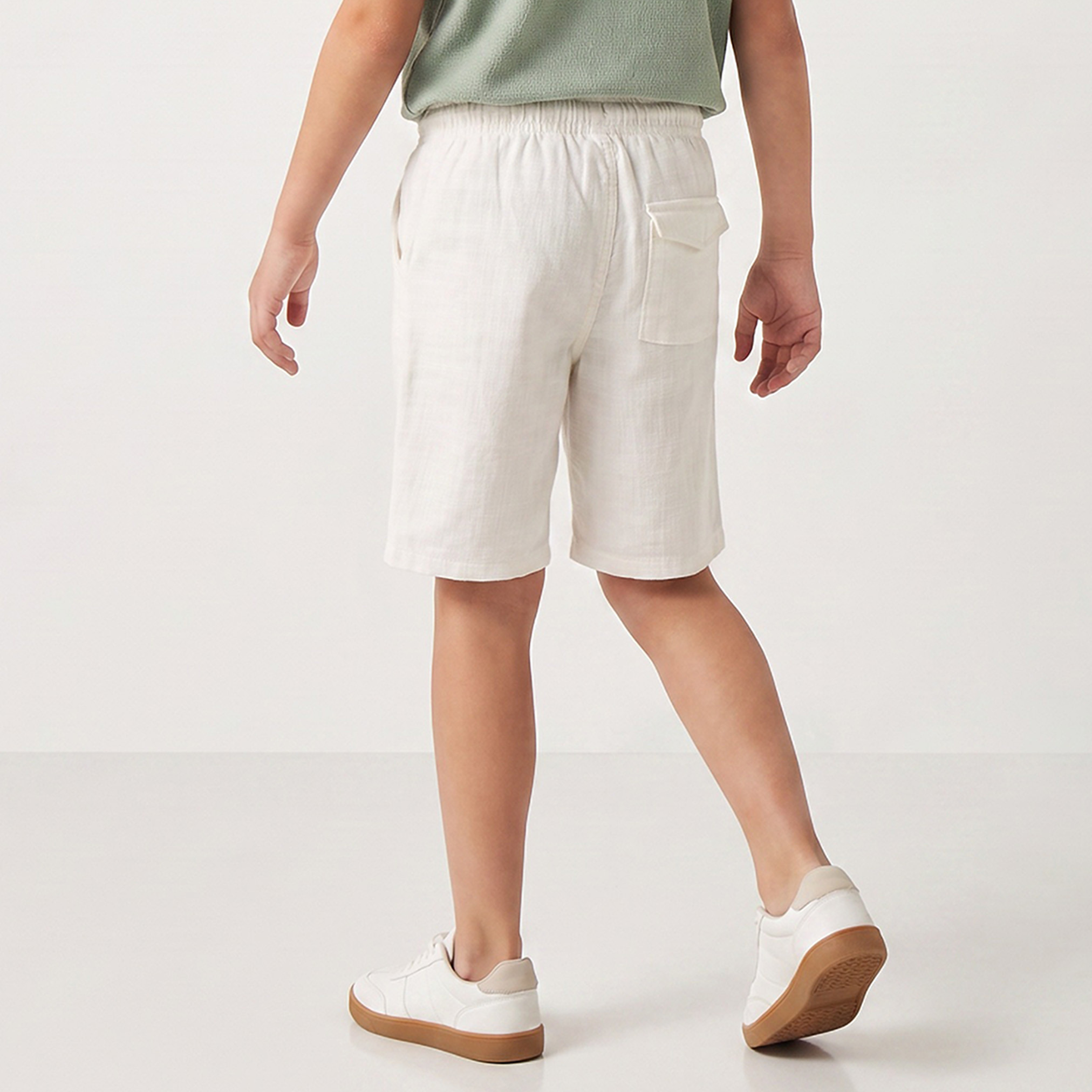 Eligo Knee Length Drawstring Waistband Shorts with Pockets-boys-clothing-bottoms-shorts-image-2