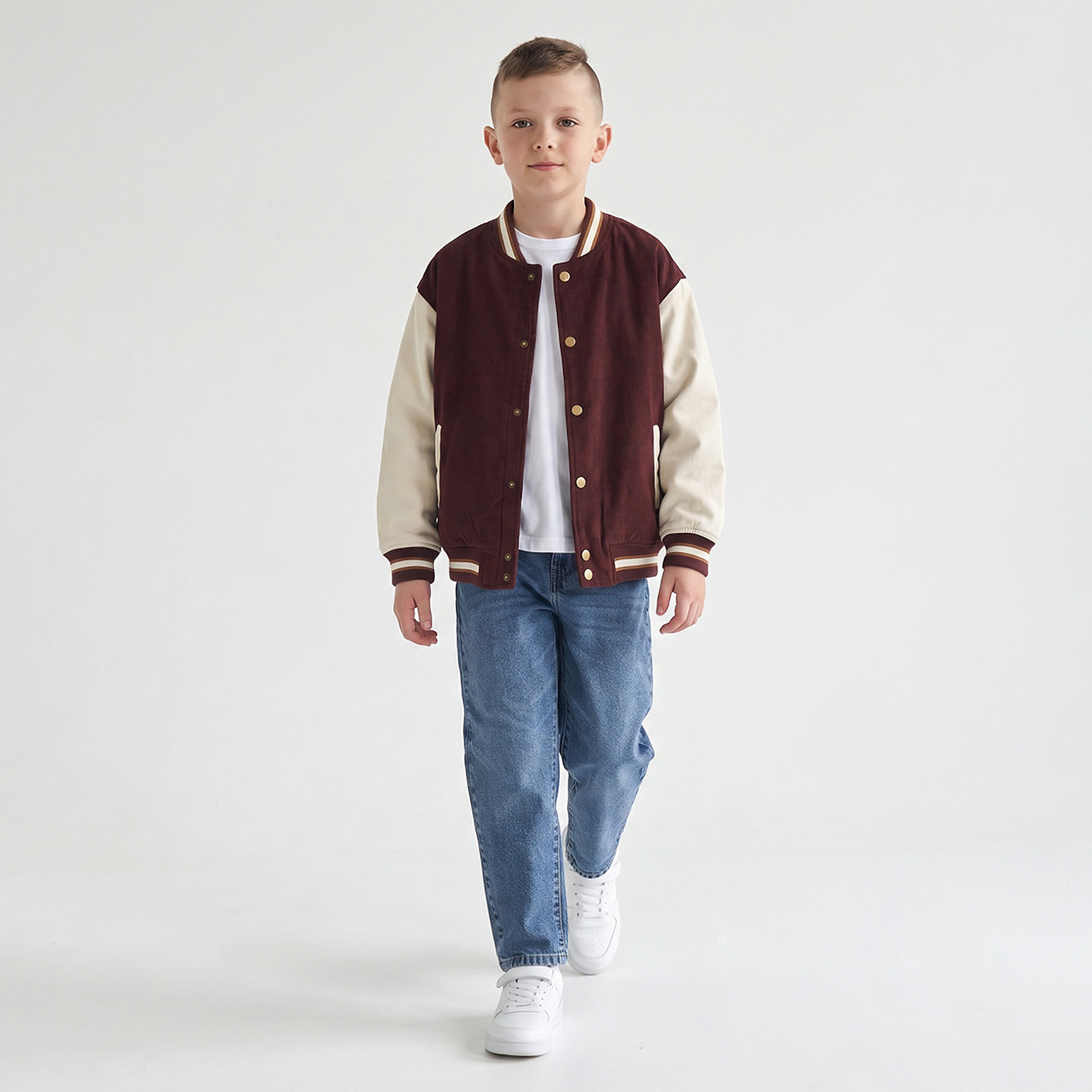 Eligo Bomber Jacket with Contrast Sleeves-boys-clothing-jacketsandcoats-image-2