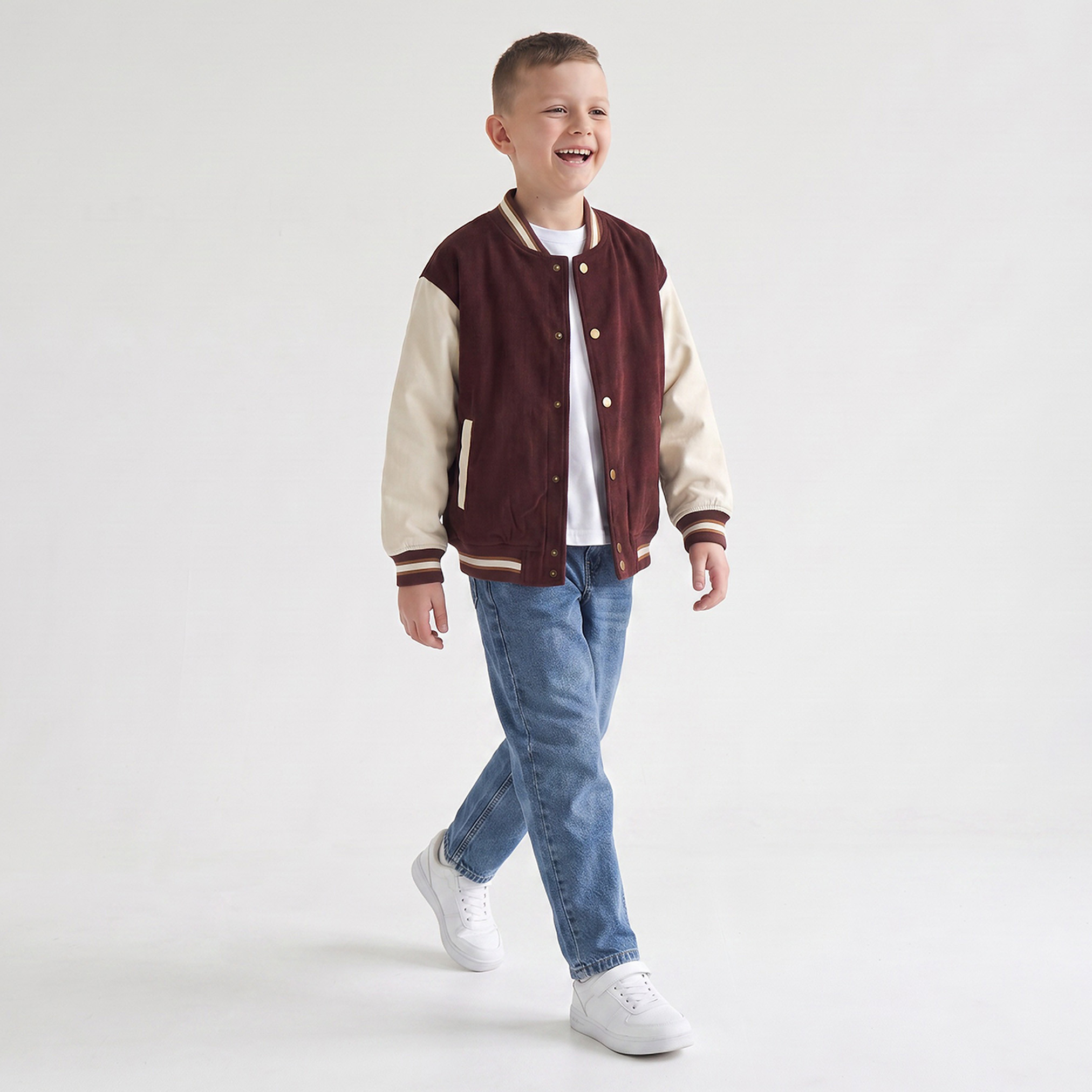 Eligo Bomber Jacket with Contrast Sleeves-boys-clothing-jacketsandcoats-image-5