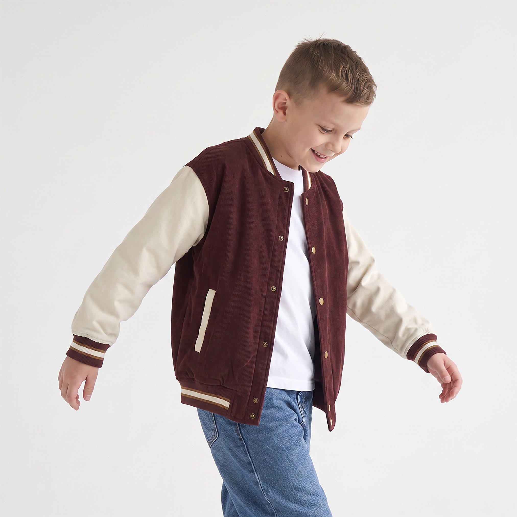 Eligo Bomber Jacket with Contrast Sleeves-boys-clothing-jacketsandcoats-image-6