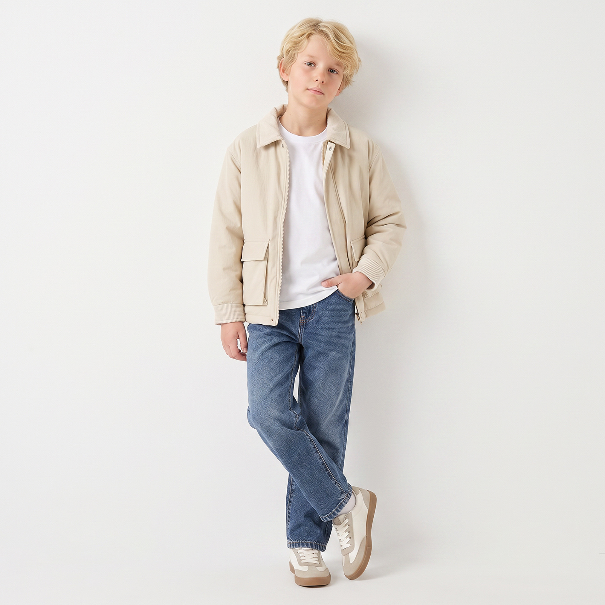Eligo Collared Long Sleeves Bomber Jacket with Zip Closure-boys-clothing-jacketsandcoats-image-2