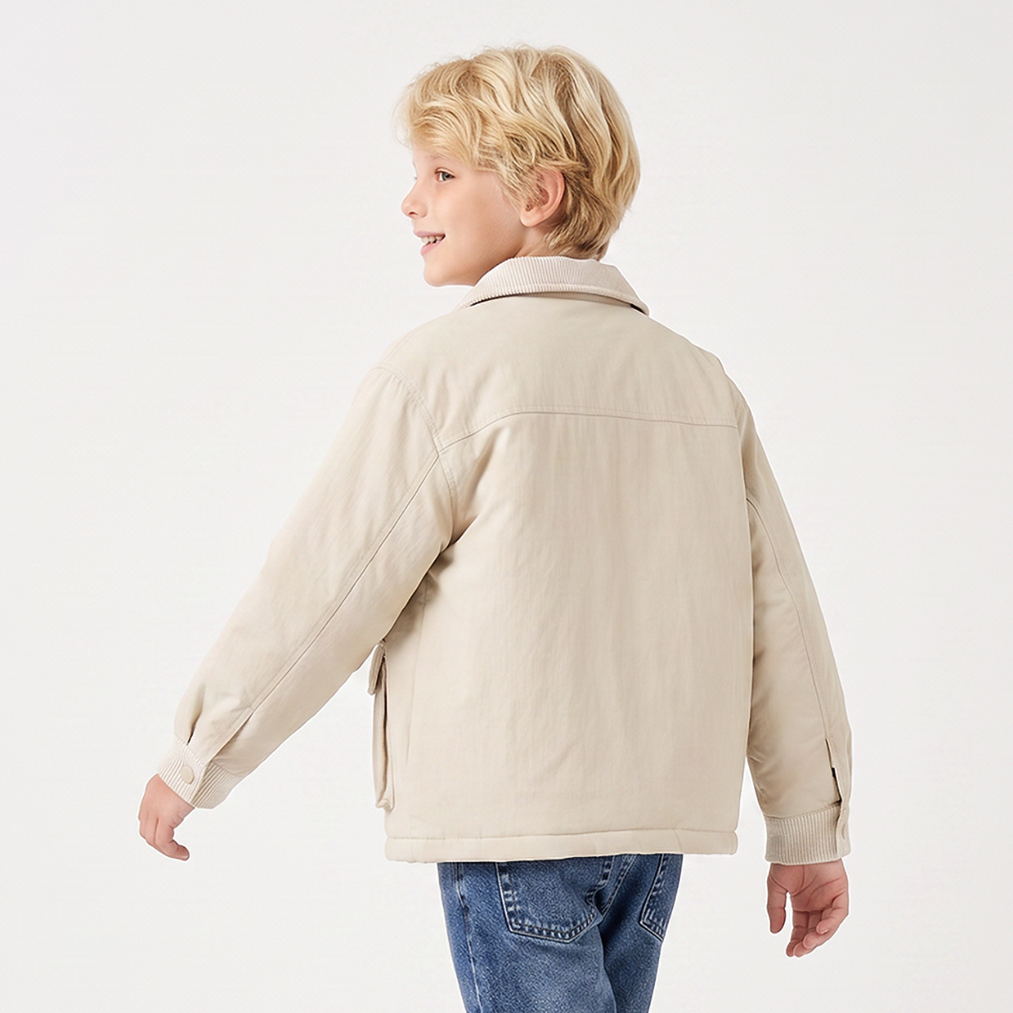 Eligo Collared Long Sleeves Bomber Jacket with Zip Closure-boys-clothing-jacketsandcoats-image-3
