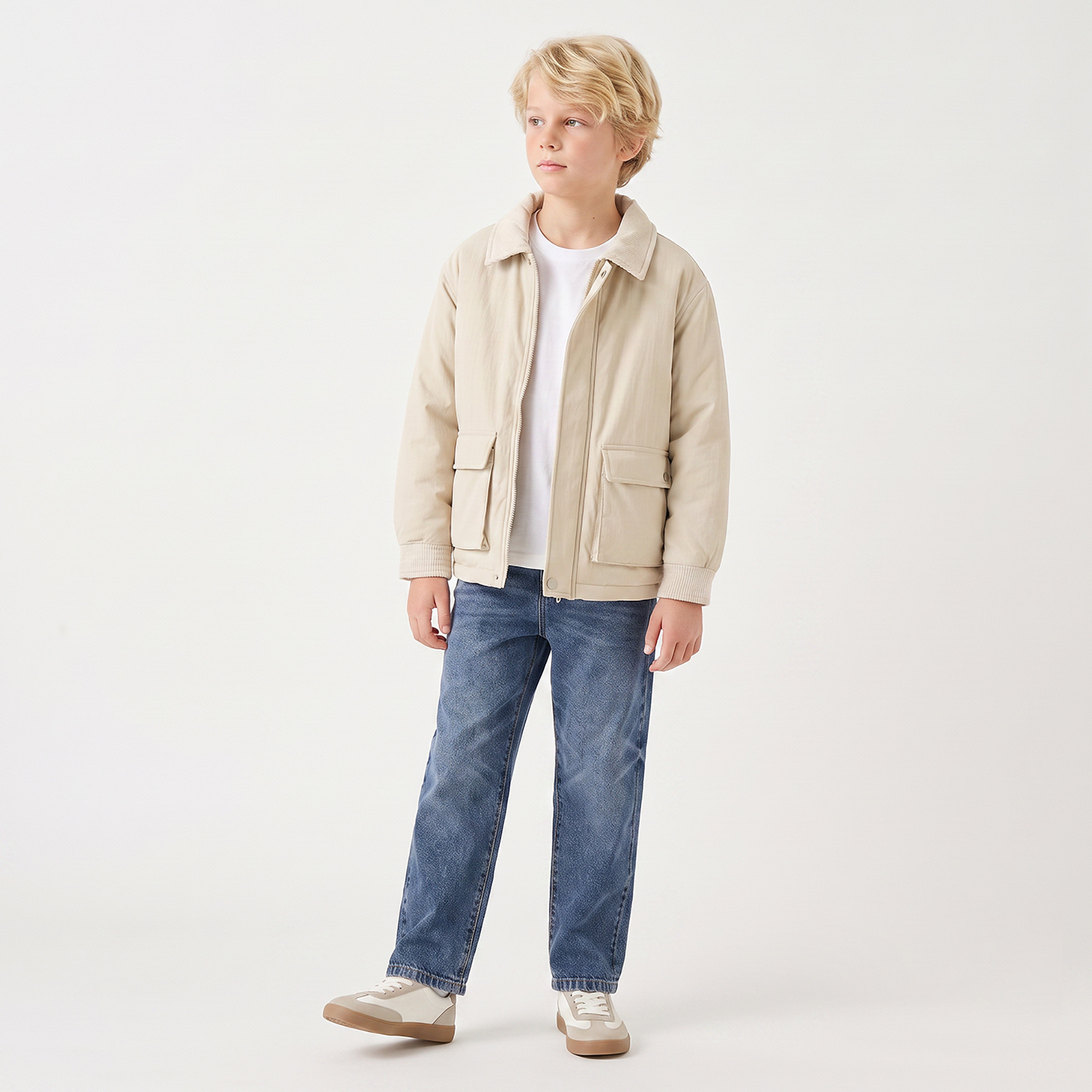 Eligo Collared Long Sleeves Bomber Jacket with Zip Closure-boys-clothing-jacketsandcoats-image-4