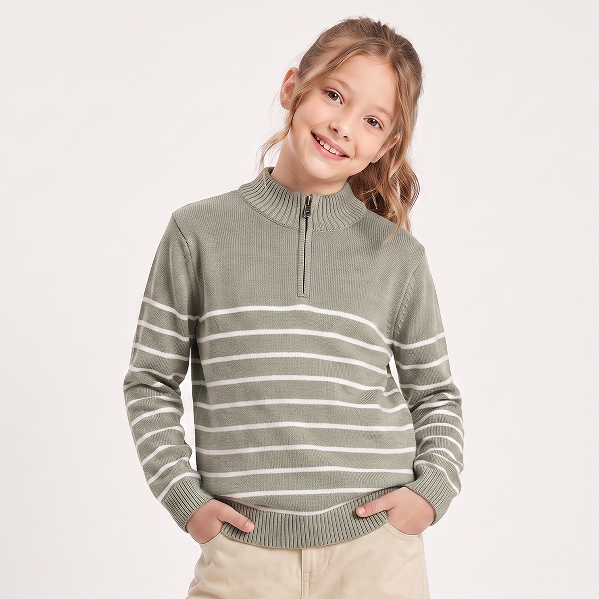 Eligo Striped Sweater with Long Sleeves-boys-clothing-jumpersandcardigans-image-1