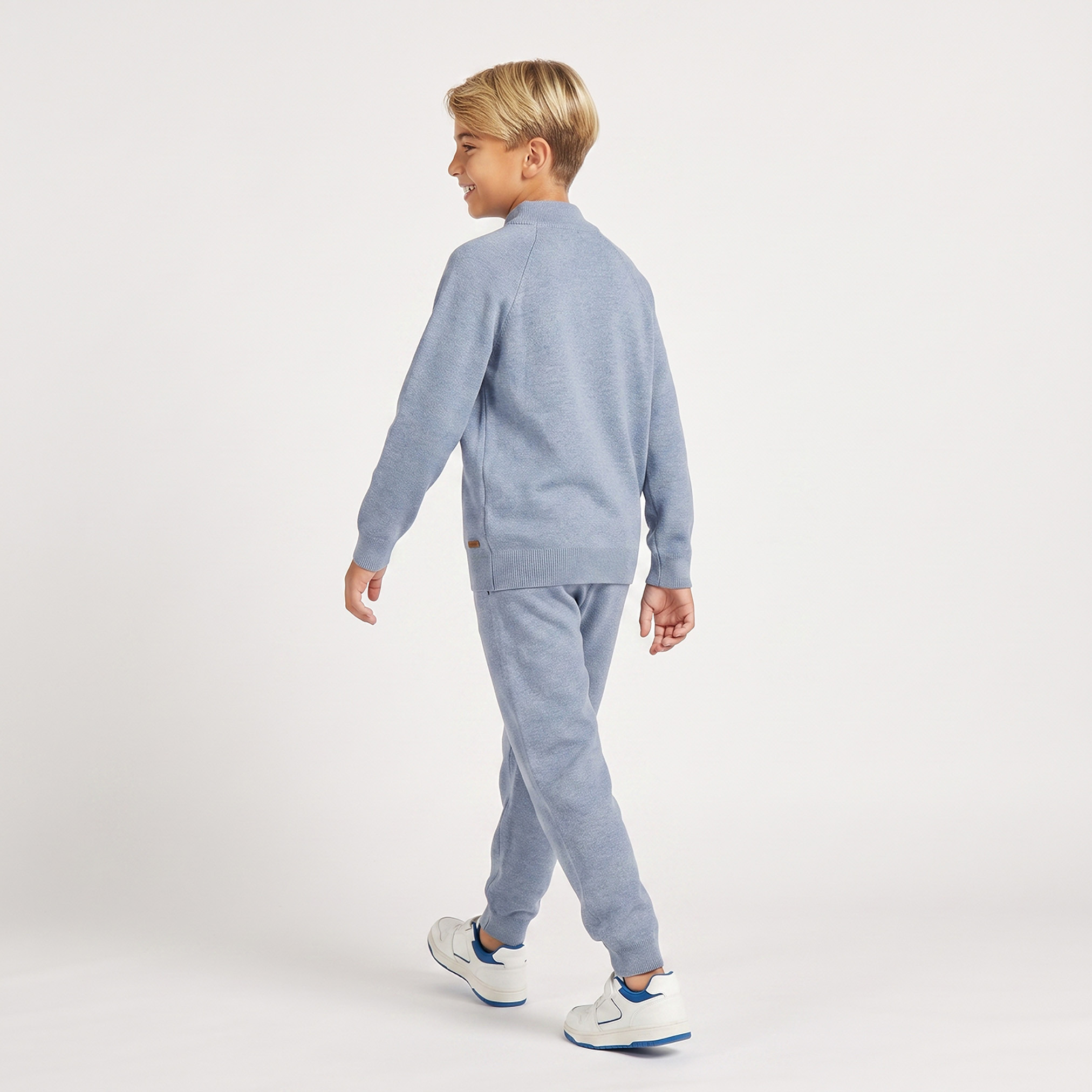 Eligo High Neck Long Sleeves Sweatshirt and Joggers Set with Contrast Design-boys-clothing-setsandcoords-image-2