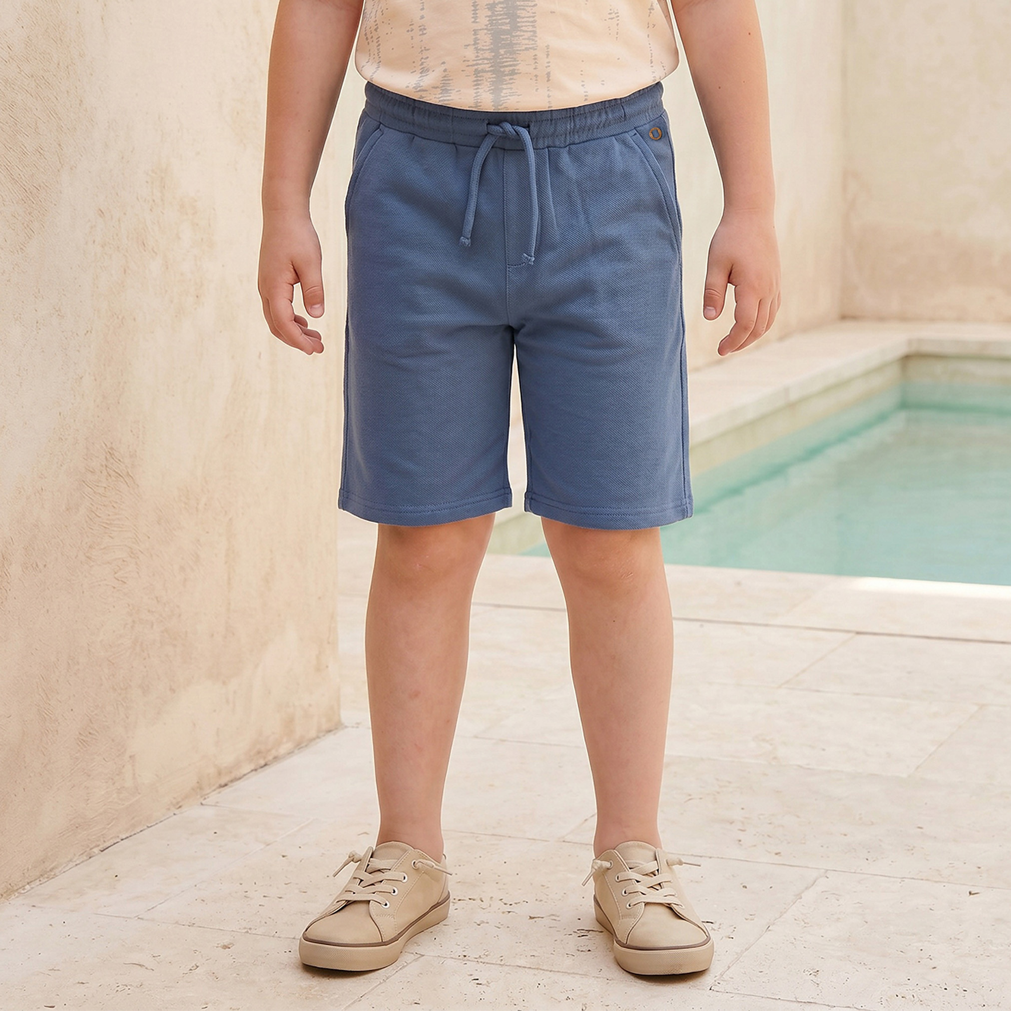 Eligo Crew Neck Short Sleeves T-shirt and Shorts Set with Abstract Print-boys-clothing-setsandcoords-image-3