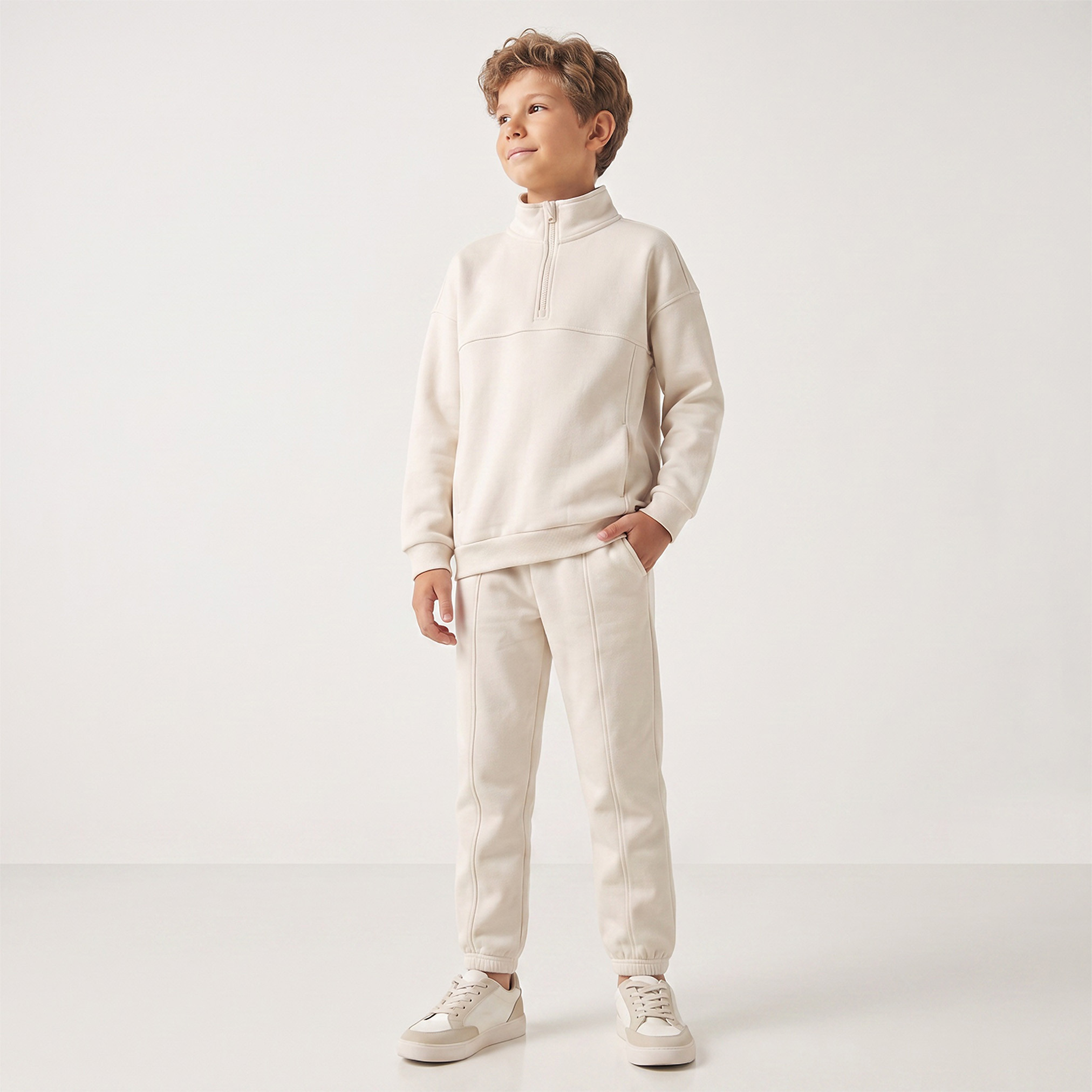 Eligo High Neck Long Sleeves Sweatshirt and Joggers Set with Pockets-boys-clothing-setsandcoords-image-7