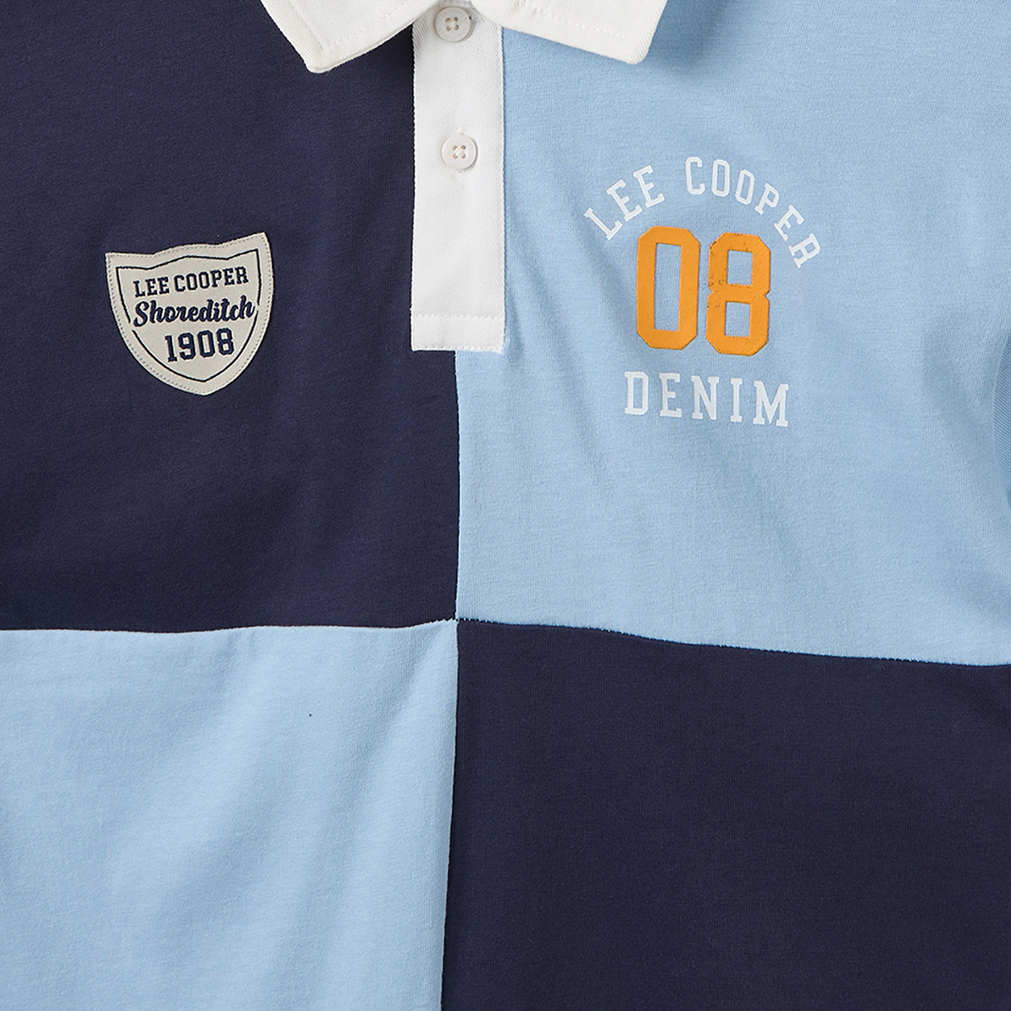 تيشيرت بياقة وأكمام قصيرة وتصميم قوالب ملونة من لي كوبر-boys-clothing-tshirtsandpolos-image-4