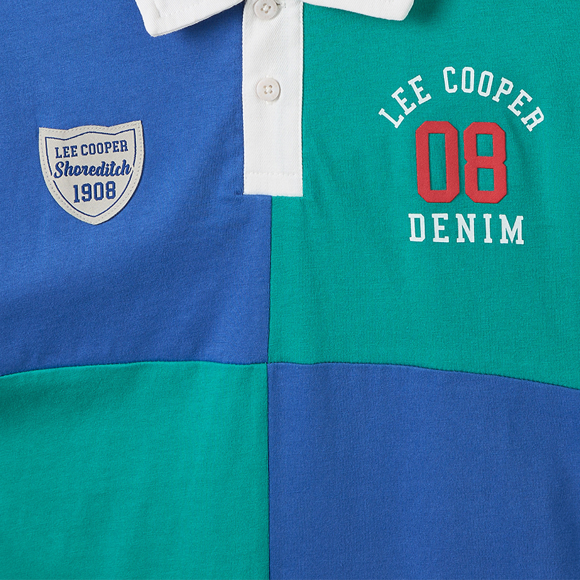 Lee Cooper Collared Short Sleeves T-shirt with Colourblock Design-boys-clothing-tshirtsandpolos-image-4