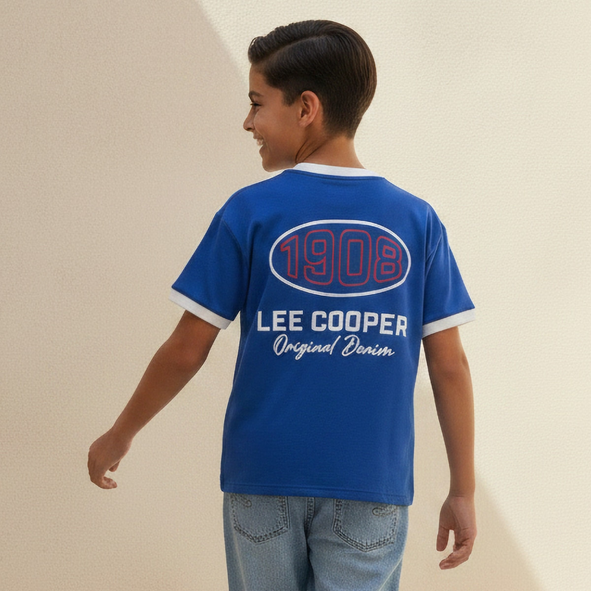 Lee Cooper V-neck Short Sleeves T-shirt with Logo Print-boys-clothing-tshirtsandpolos-image-3