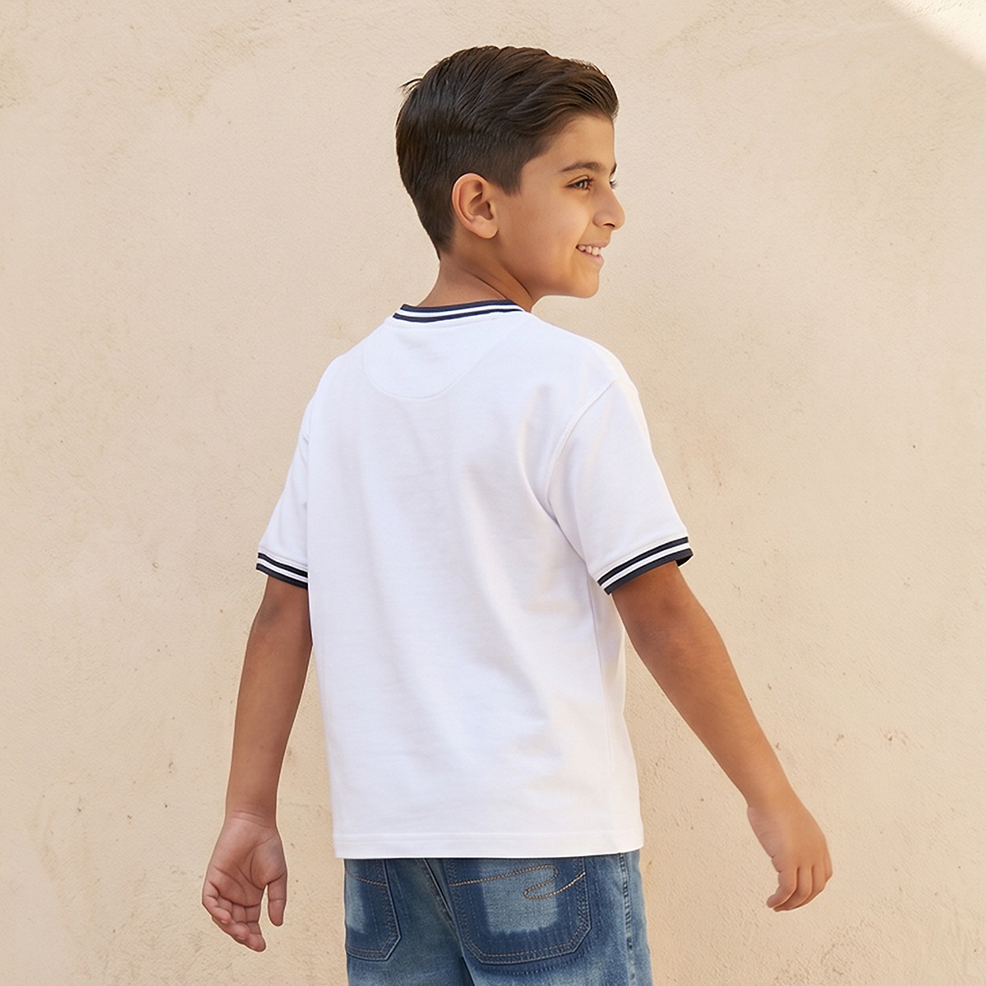 Lee Cooper Crew Neck Short Sleeves T-shirt with Varsity Print-boys-clothing-tshirtsandpolos-image-3