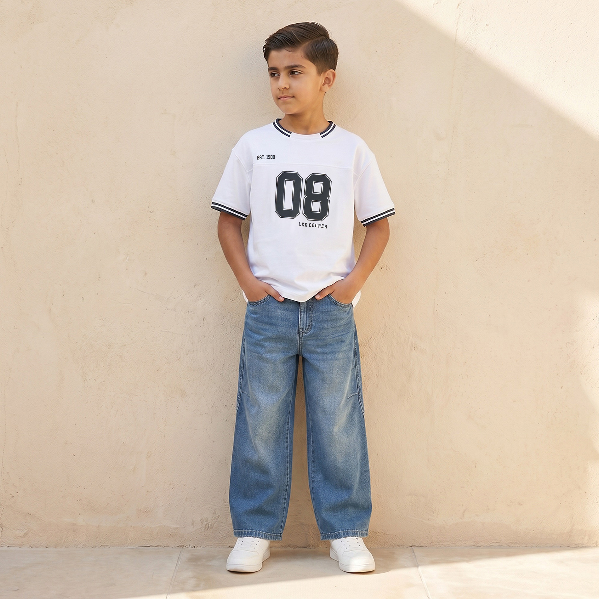Lee Cooper Crew Neck Short Sleeves T-shirt with Varsity Print-boys-clothing-tshirtsandpolos-image-5