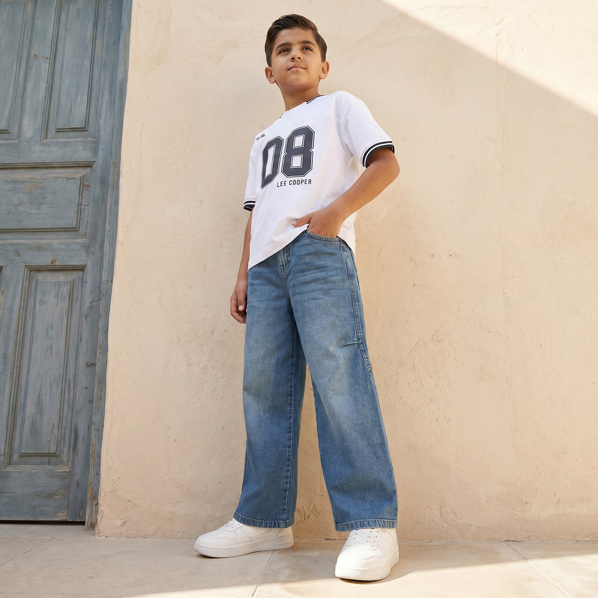 Lee Cooper Crew Neck Short Sleeves T-shirt with Varsity Print-boys-clothing-tshirtsandpolos-image-6