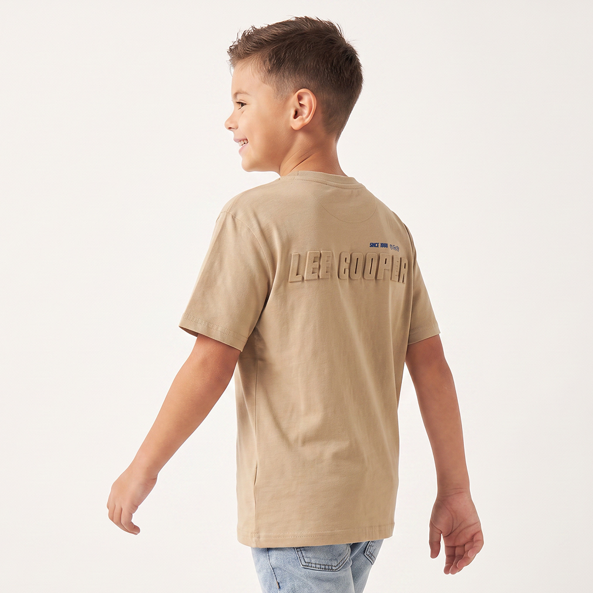 Lee Cooper Crew Neck Short Sleeves T-shirt with Logo Embossing-boys-clothing-tshirtsandpolos-image-2