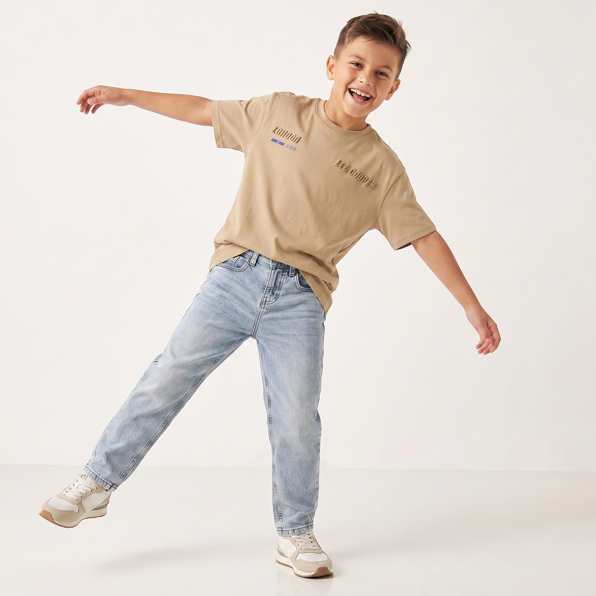 Lee Cooper Crew Neck Short Sleeves T-shirt with Logo Embossing-boys-clothing-tshirtsandpolos-image-3