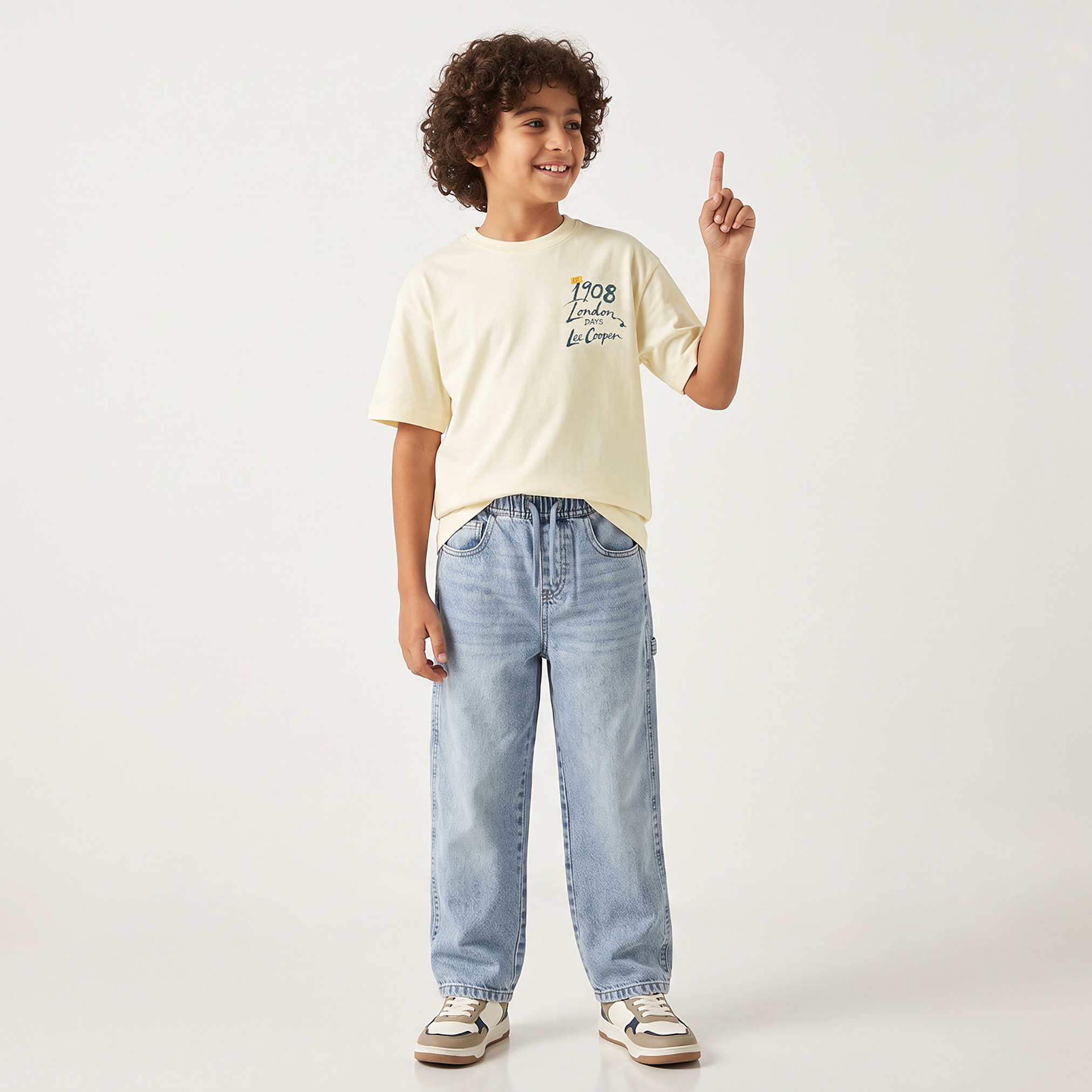 تيشيرت بياقة ضيقة وأكمام قصيرة وطبعات شعار من لي كوبر-boys-clothing-tshirtsandpolos-image-3