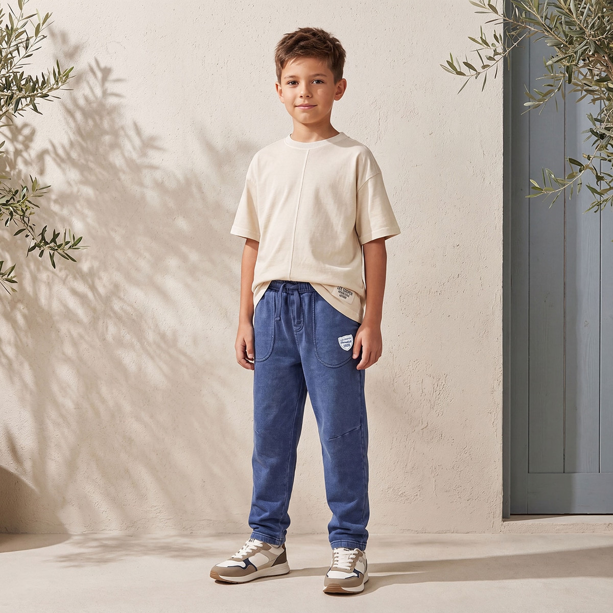 بنطلون رياضي مزخرف بخصر برباط من لي كوبر-boys-clothing-bottoms-joggersandtrackpants-image-2
