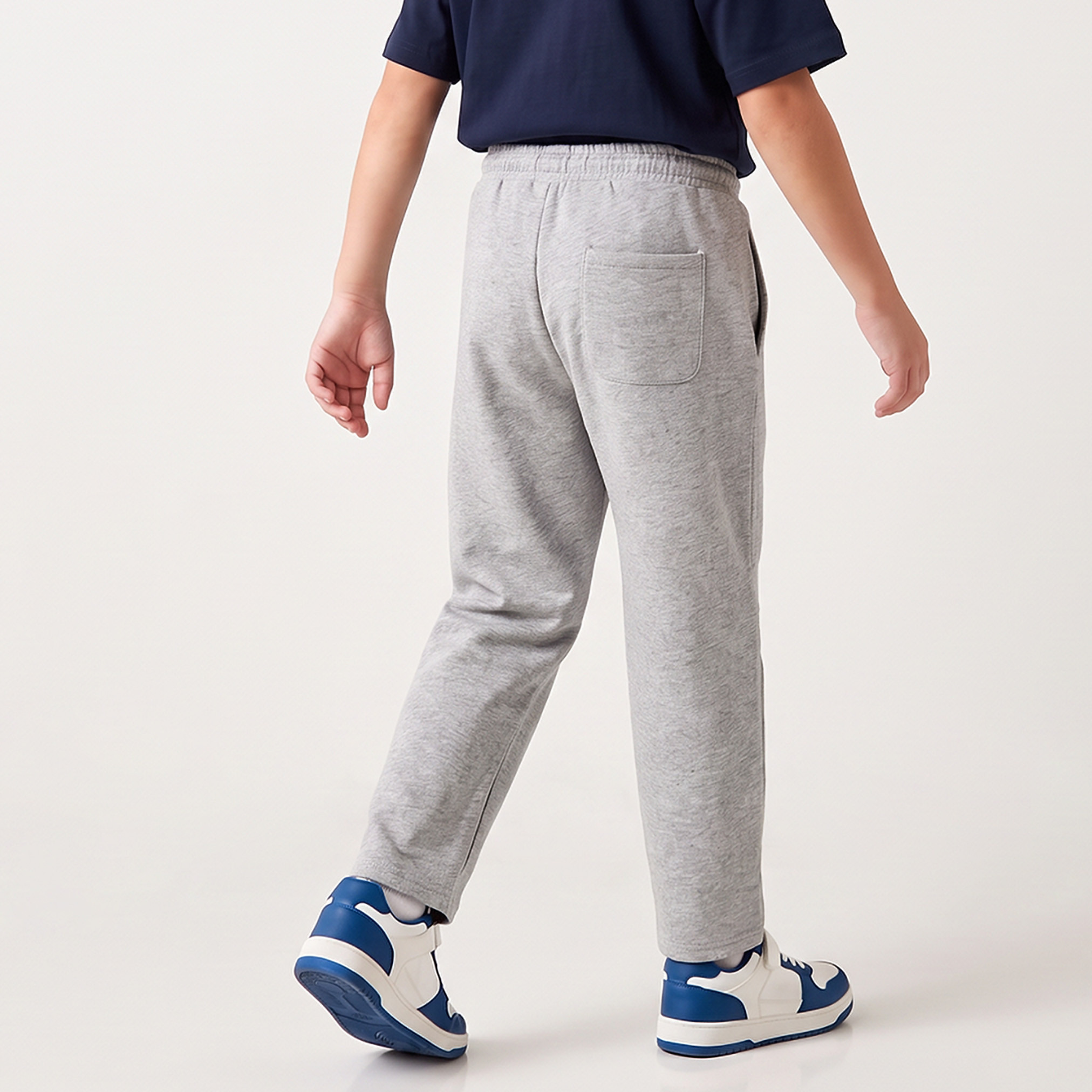 Lee Cooper Elasticated Drawstring Waist Joggers with Logo Print-boys-clothing-bottoms-joggersandtrackpants-image-2
