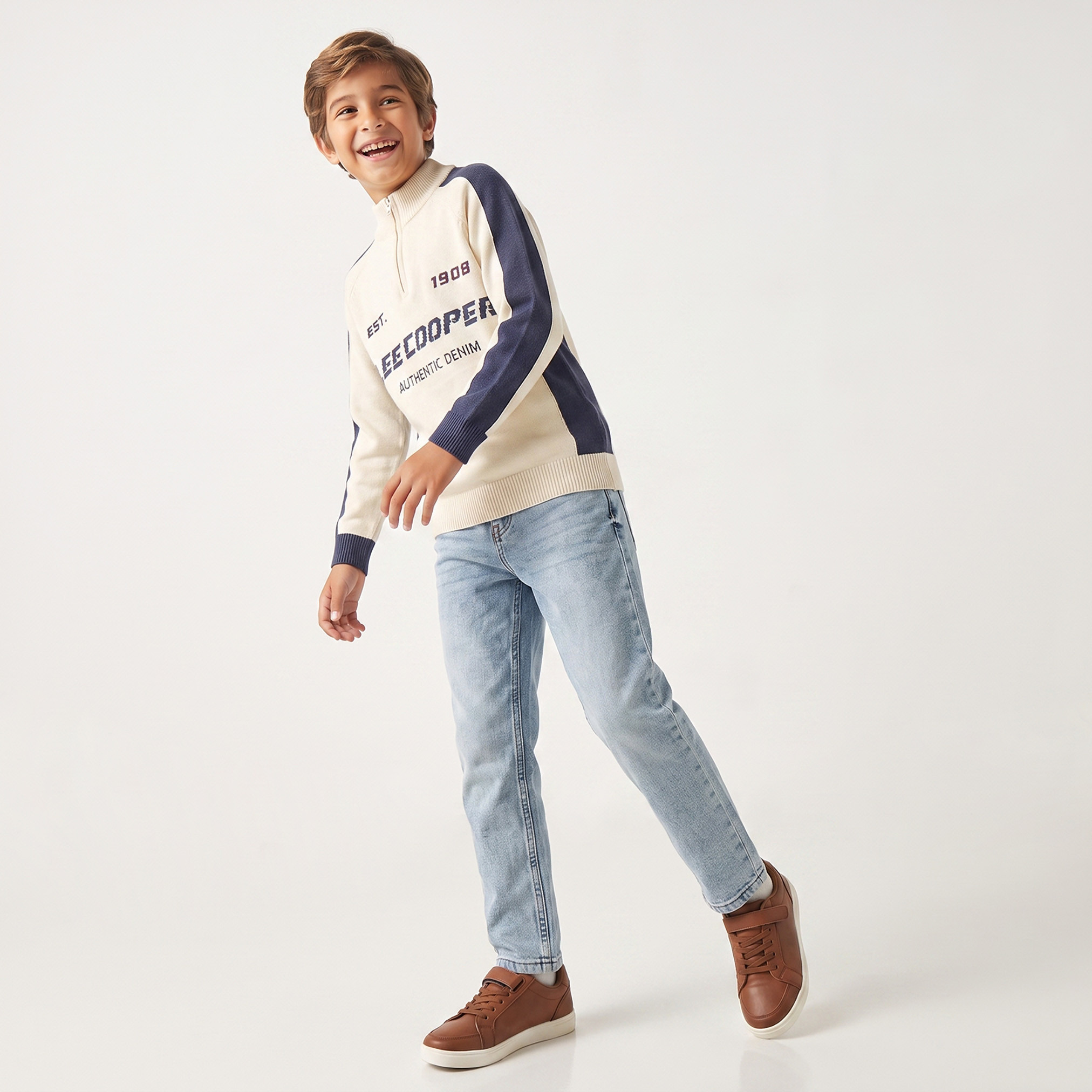 Lee Cooper Embroidered Sweater with Long Sleeves-boys-clothing-jumpersandcardigans-image-5
