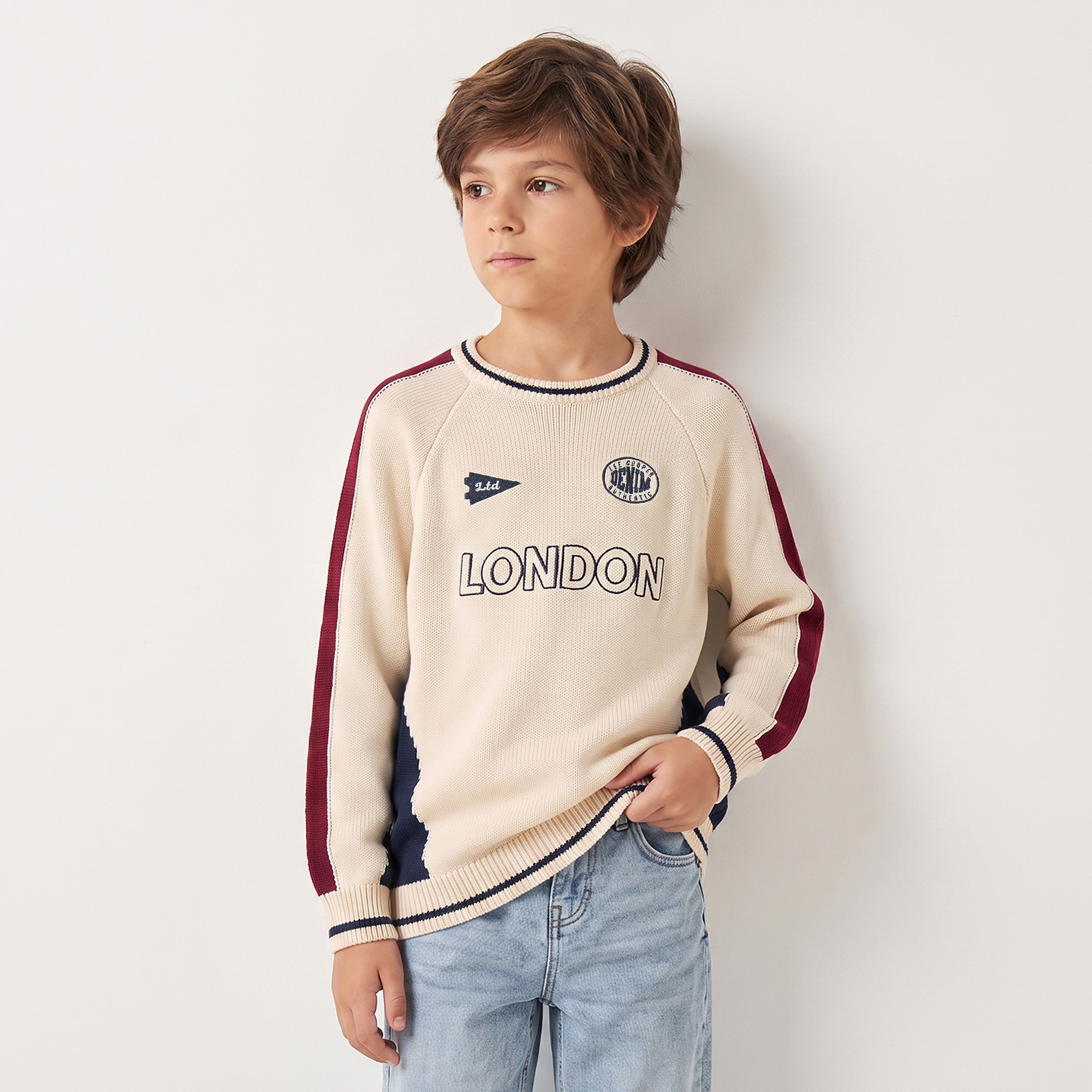 سويت شيرت مطرز بأكمام طويلة من لي كوبر-boys-clothing-jumpersandcardigans-image-1