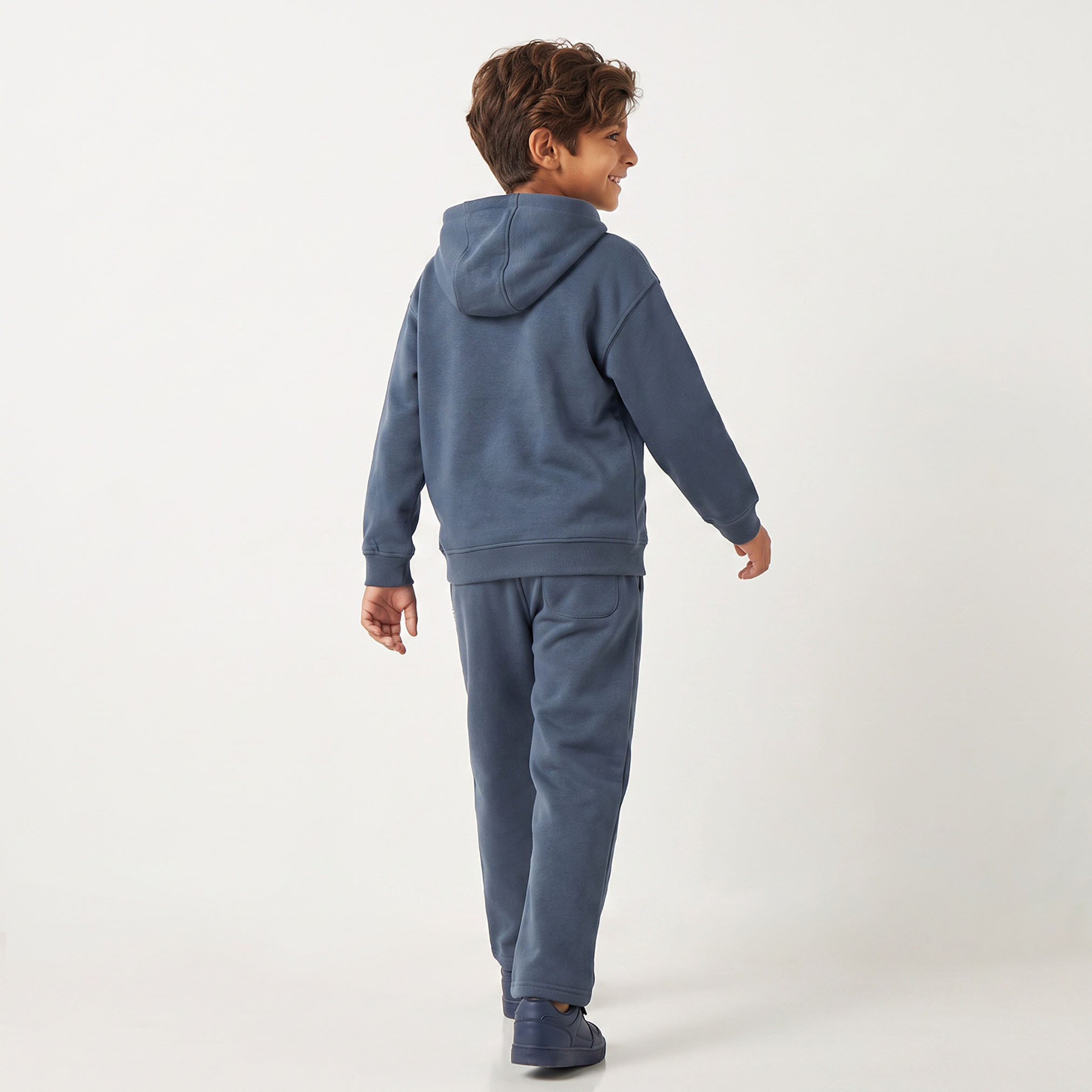 Lee Cooper Hooded Neck Long Sleeves Sweatshirt and Pants Set with Logo Print-boys-clothing-setsandcoords-image-2