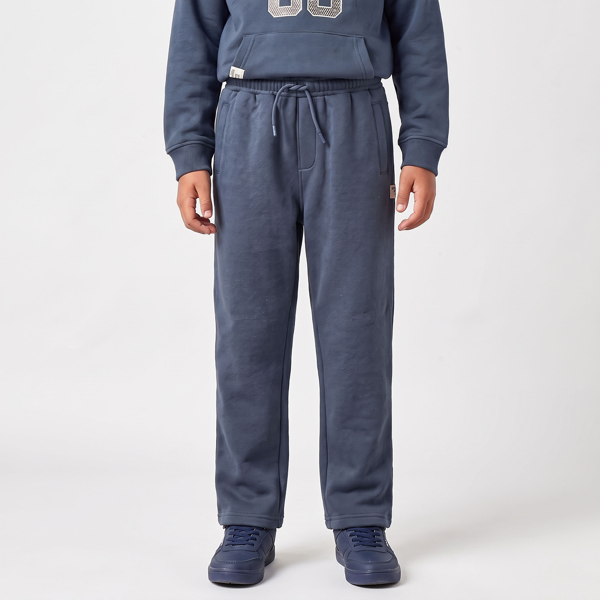 Lee Cooper Hooded Neck Long Sleeves Sweatshirt and Pants Set with Logo Print-boys-clothing-setsandcoords-image-4