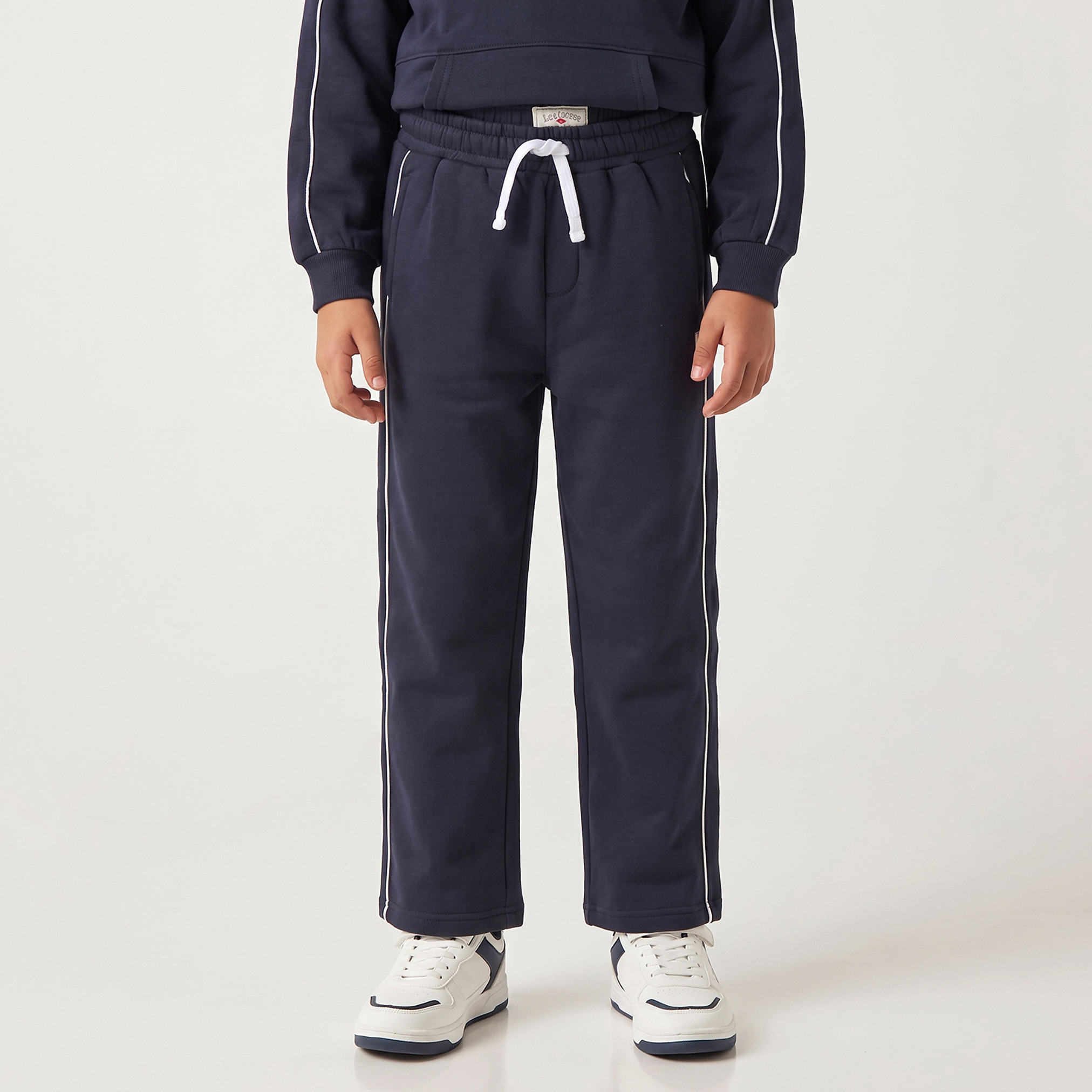 Lee Cooper Hooded Neck Long Sleeves Sweatshirt and Track Pant Set with Drawstring Closure-boys-clothing-setsandcoords-image-4
